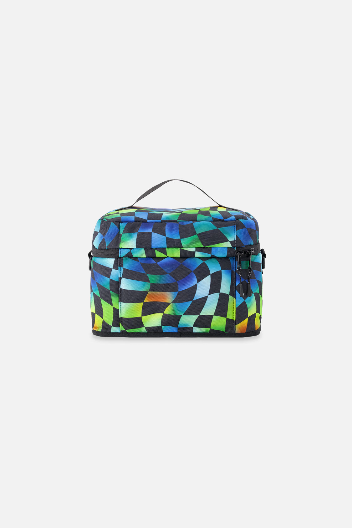 Deux par Deux Boys Insulated Checkered Print Lunch Box with Removable Shoulder Strap