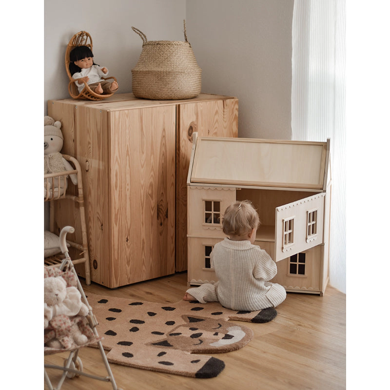 Nattiot Hand Tufted Wool Leopard Print Kid'S Bedroom Rug - Kumako