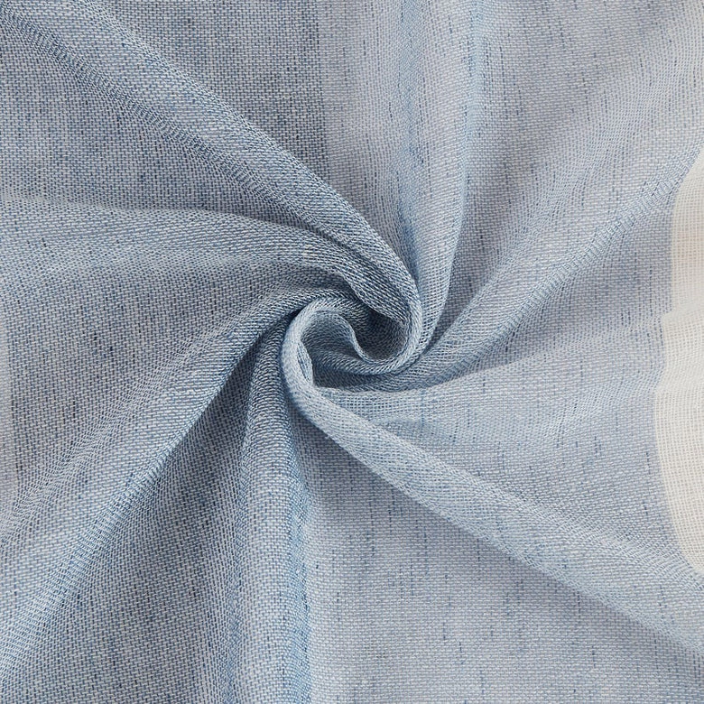Dainty Home Chelsea Gradient Ombre Linen Look Fabric Textured Gradient Striped Designed Fabric Shower Curtain 70" x 72"