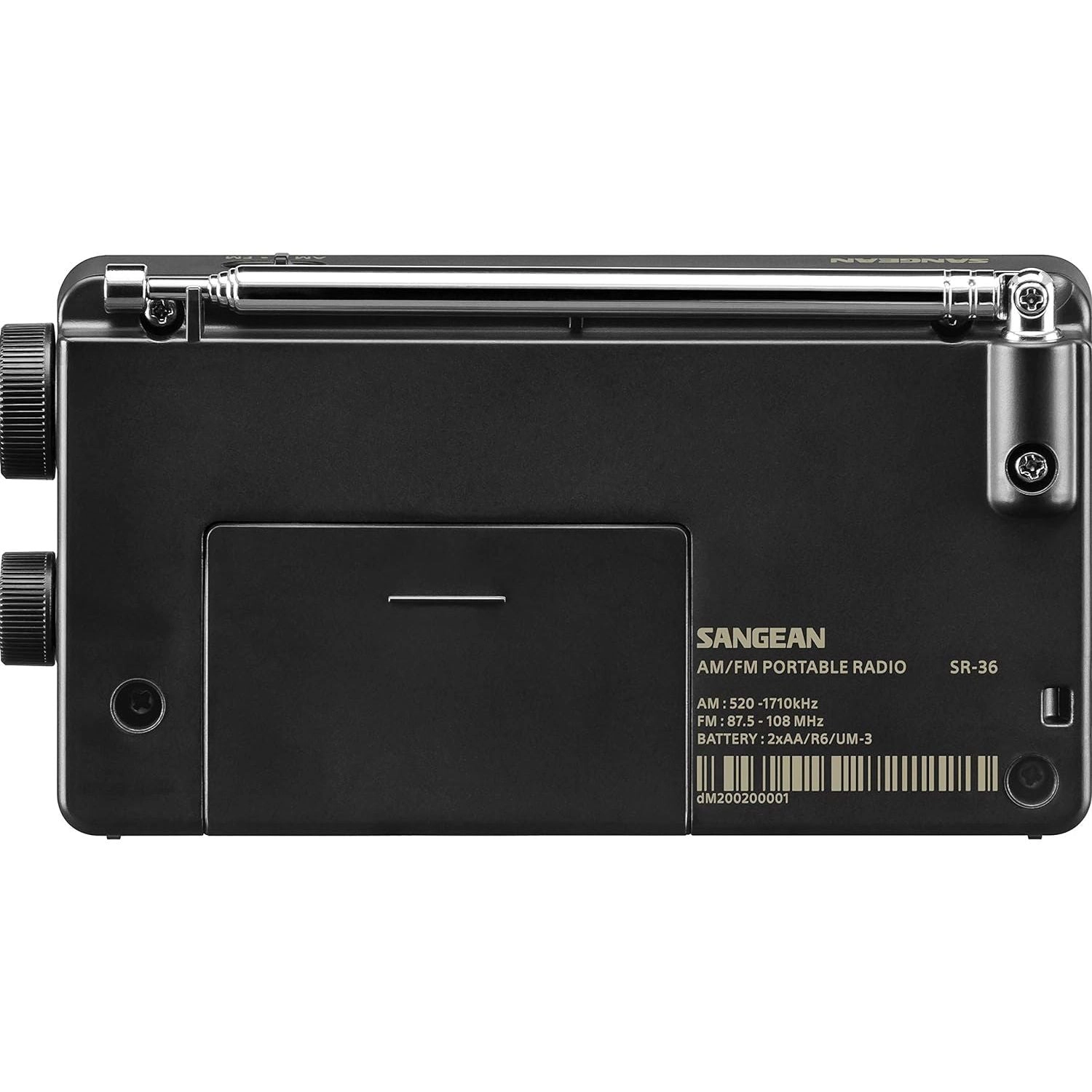 SANGEAN SR-36 Portable AM/FM Pocket Radio - Precision Tuning, Telescopic FM Antenna, Headphone Output