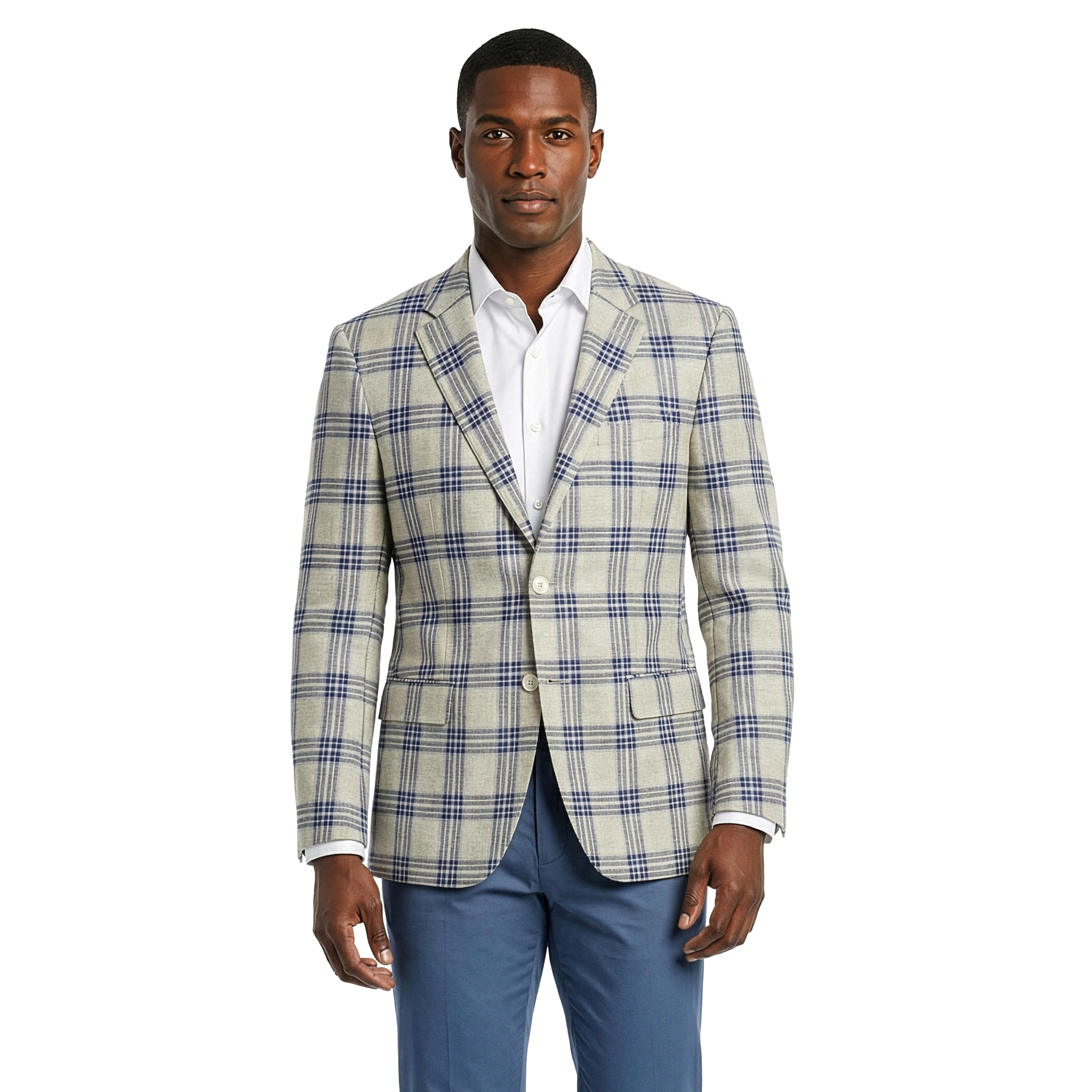 Zegarie Men's Regular Fit Checkered Plaid Sport Coat
