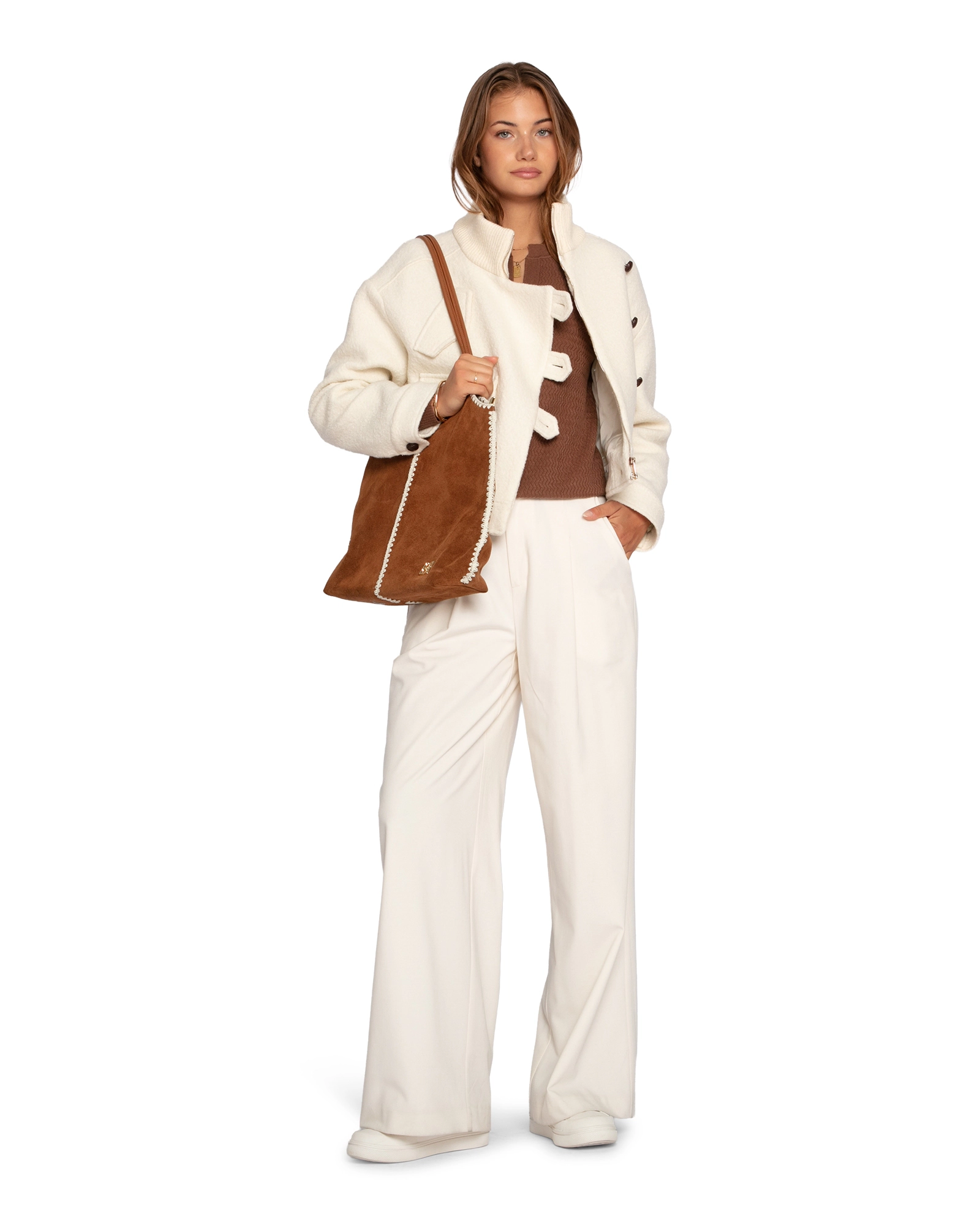 Belle & Bloom Frankie Textured Knitted Long Sleeve Top