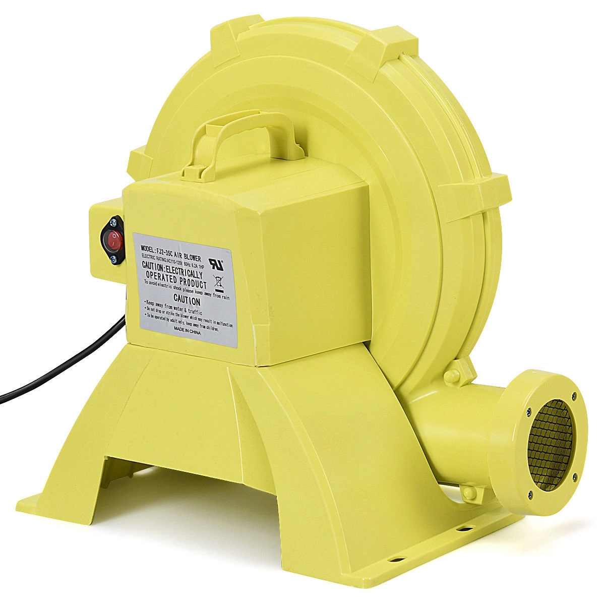 SUGIFT 950W 1.25-HP Air Blower Pump Fan for Inflatable Bounce House with 13-ft Cord and Top Handle