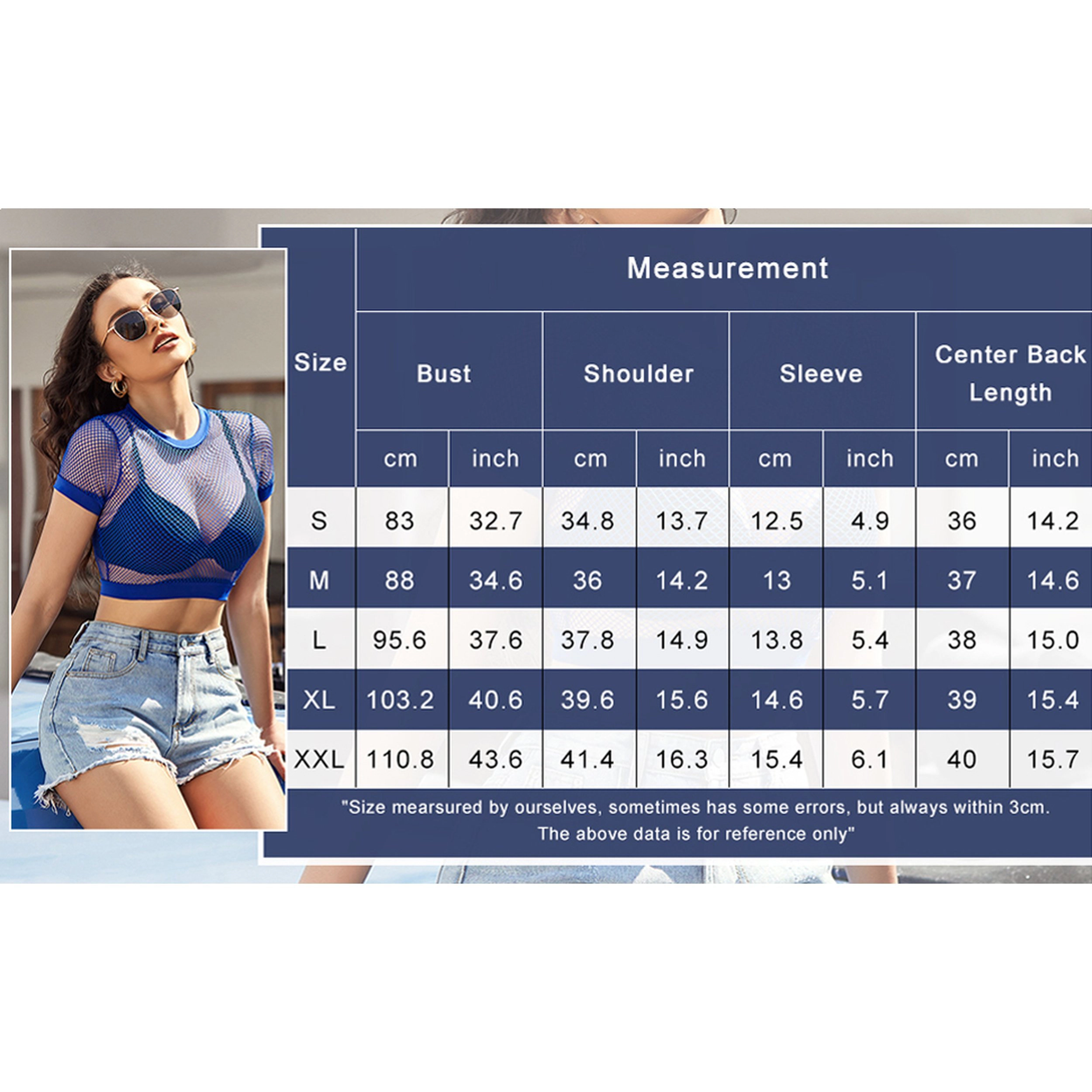 Avidlove Women's Fishnet Short Sleeve Crop Top