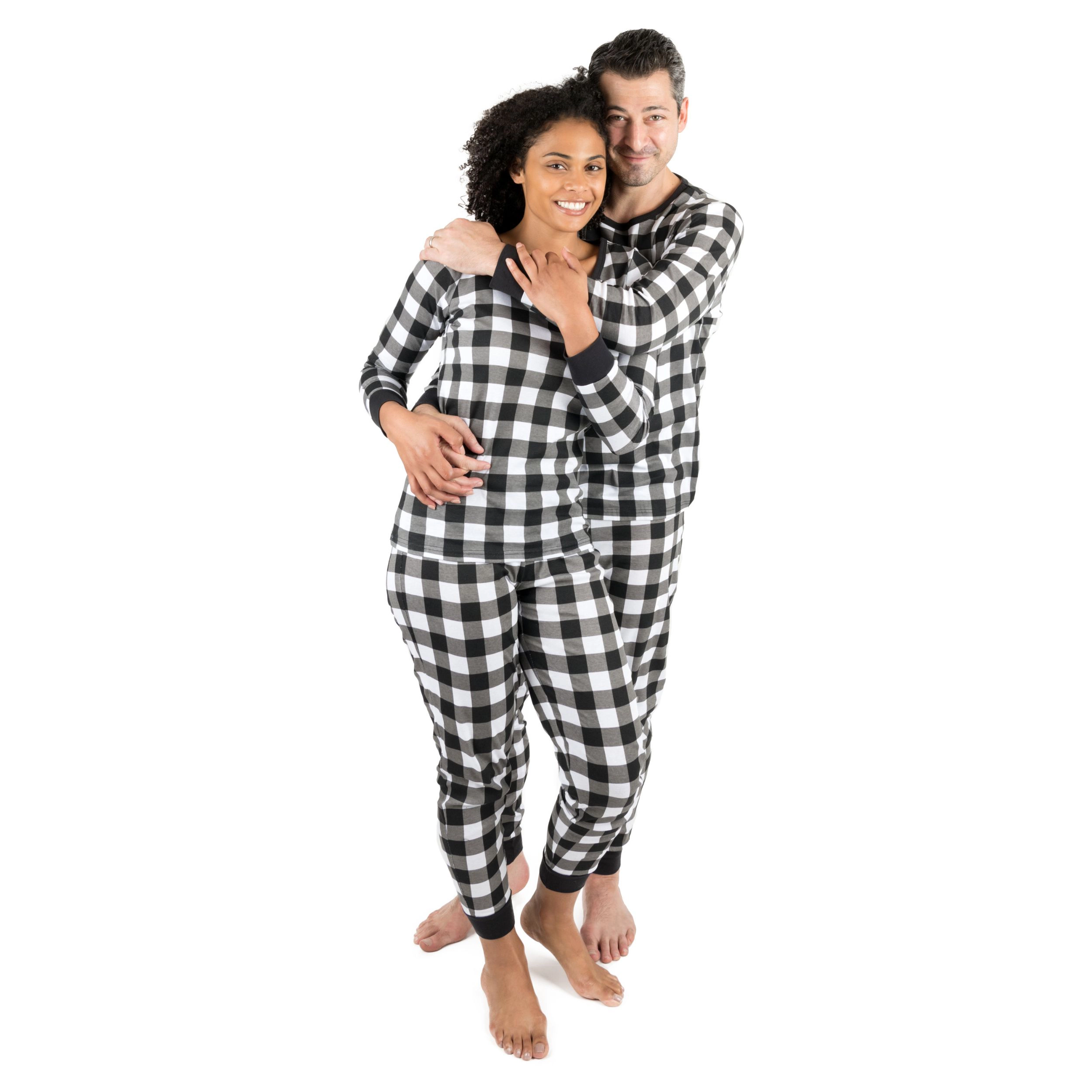 Leveret Mens 2-Piece Plaid Cotton Snug Fit Pajama Set