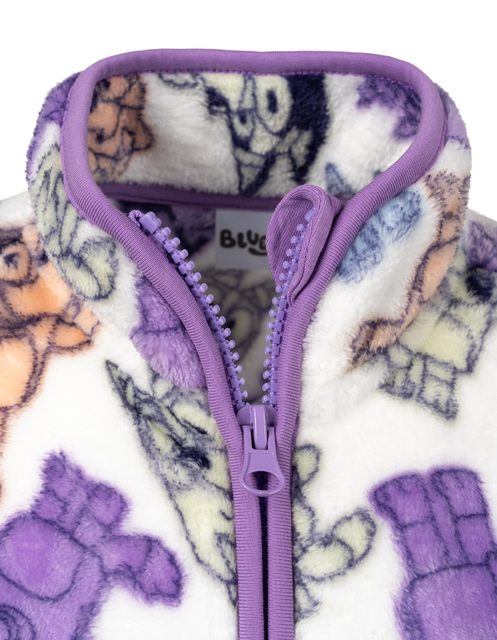 Bluey Girls' Plush Fleece Half-Zip Sweatshirt