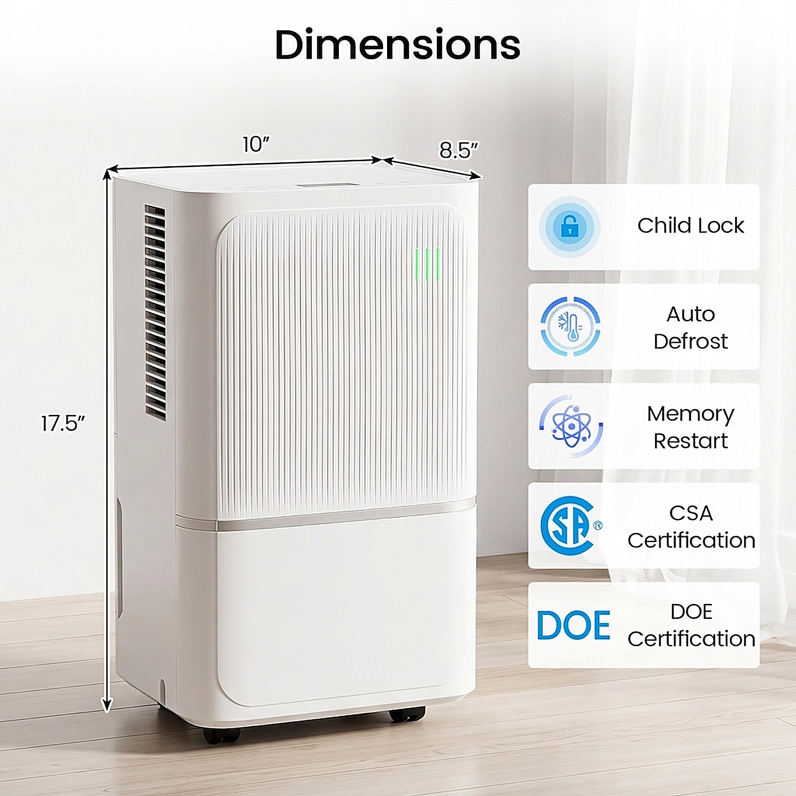 SUGIFT 32-Pint Dehumidifier for Home