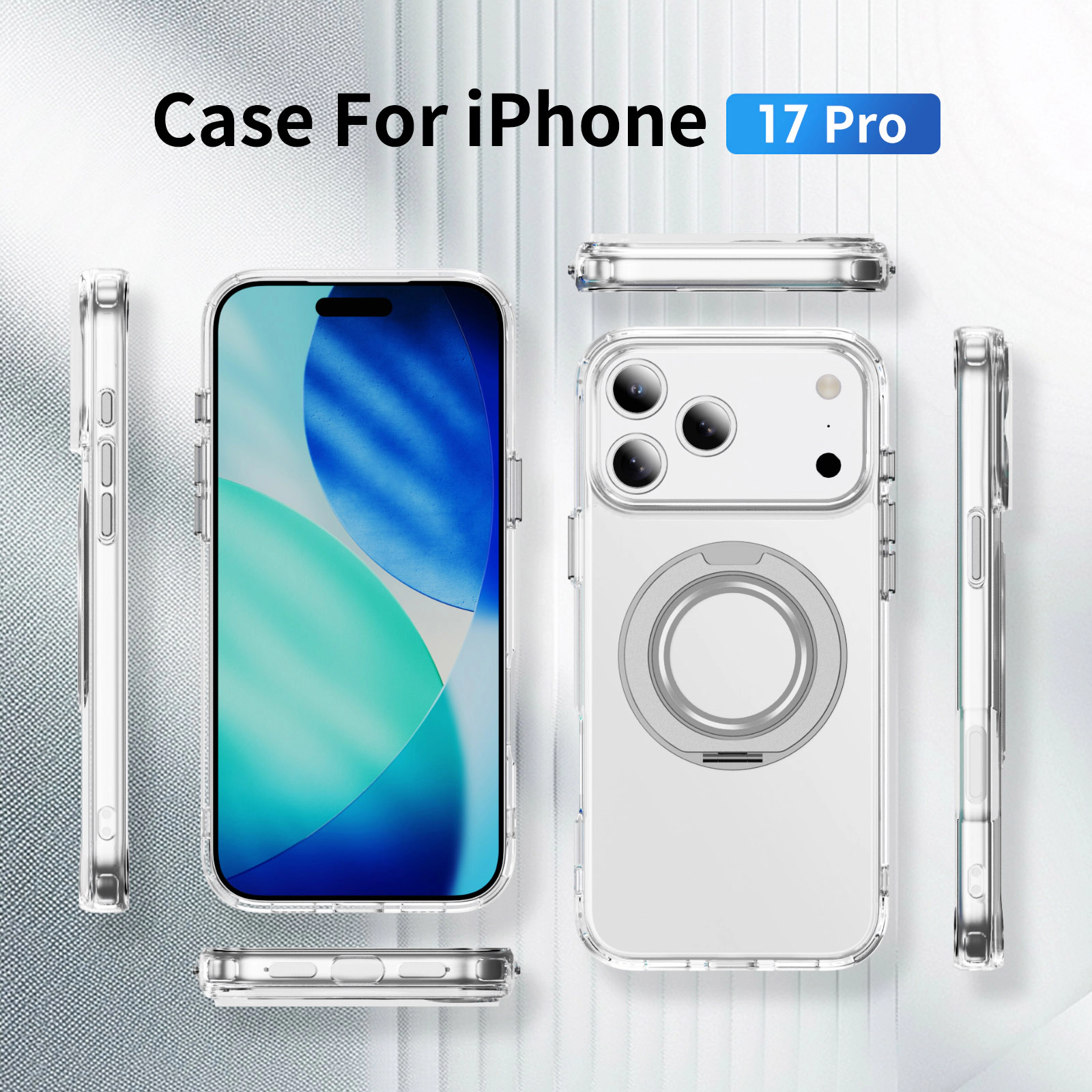 Alpha Digital Made for iPhone Series, Magnetic Ring Stand, Shockproof