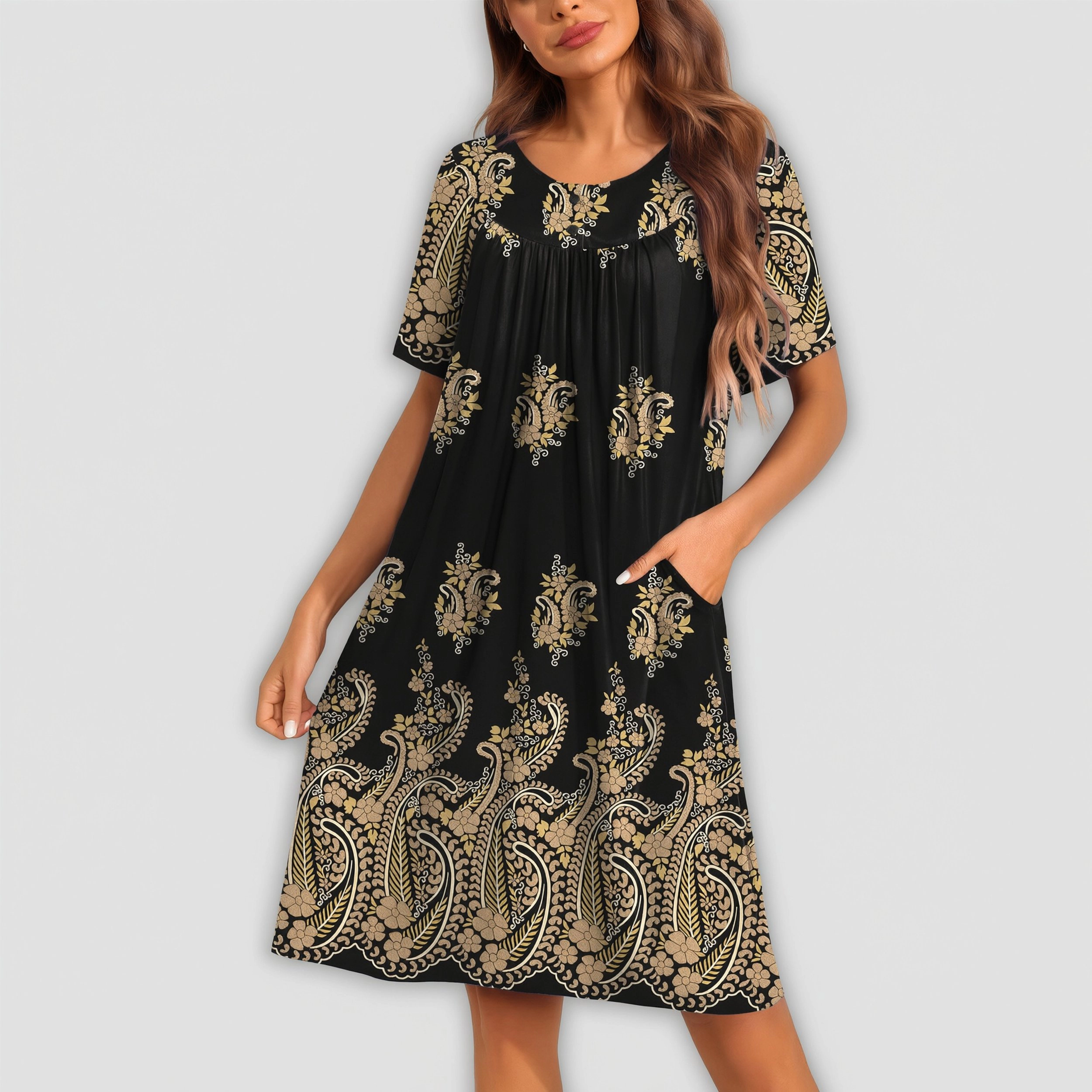Ekouaer for Women Button House Dresses with Pockets