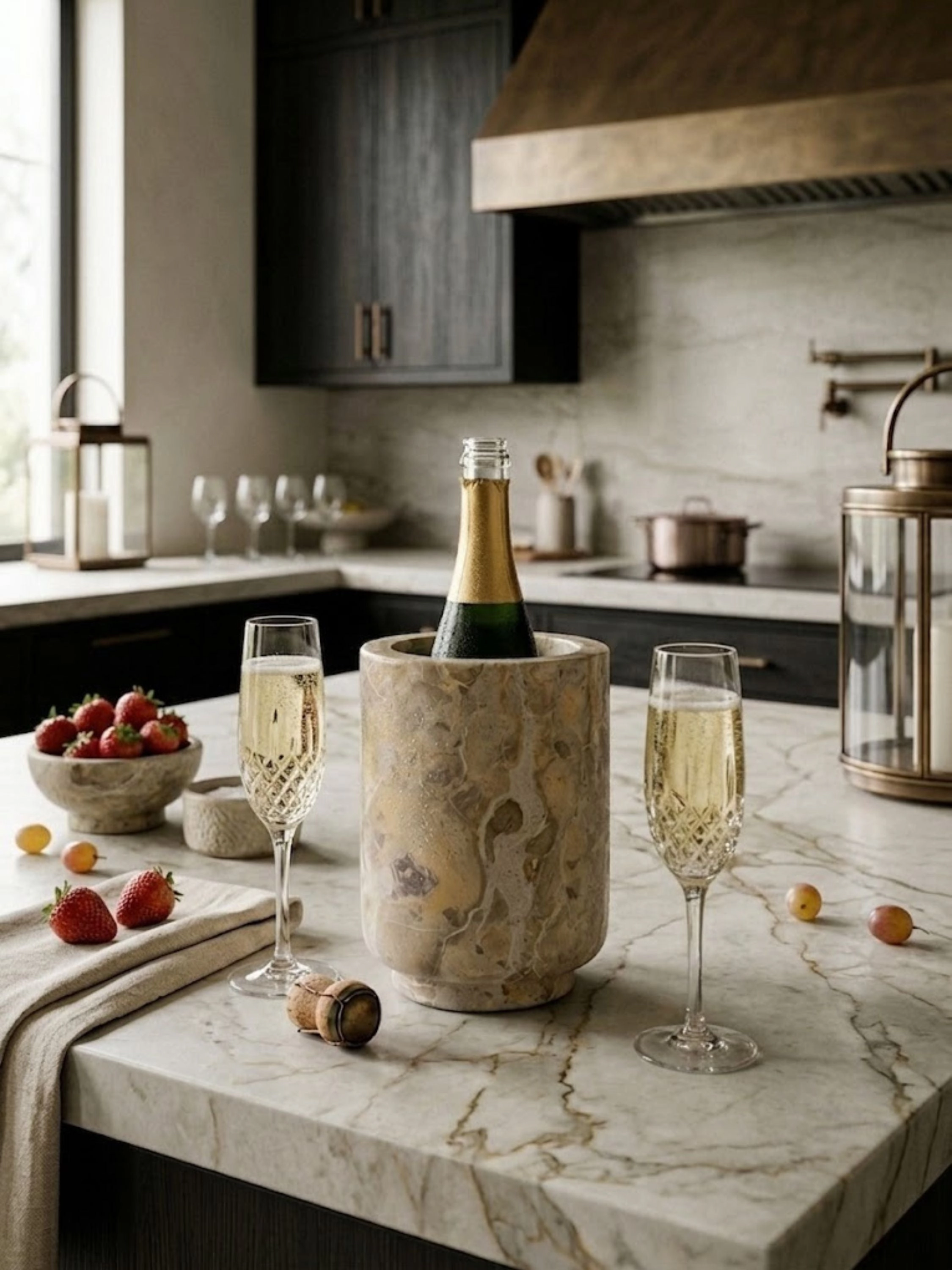 GAURI KOHLI Chamonix Brown Onyx Wine Cooler