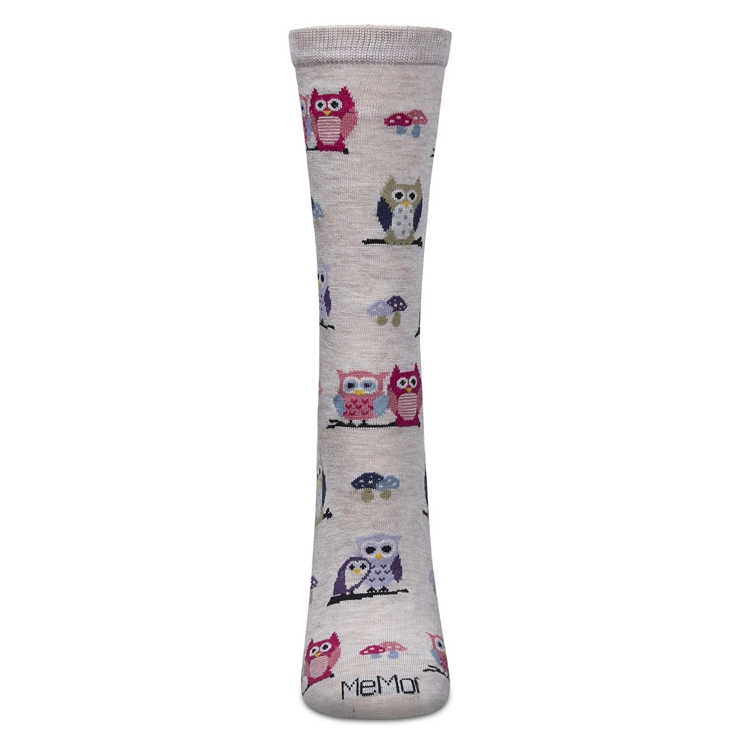 MeMoi Women's It's Owl Good Rayon From Bamboo Crew Socks