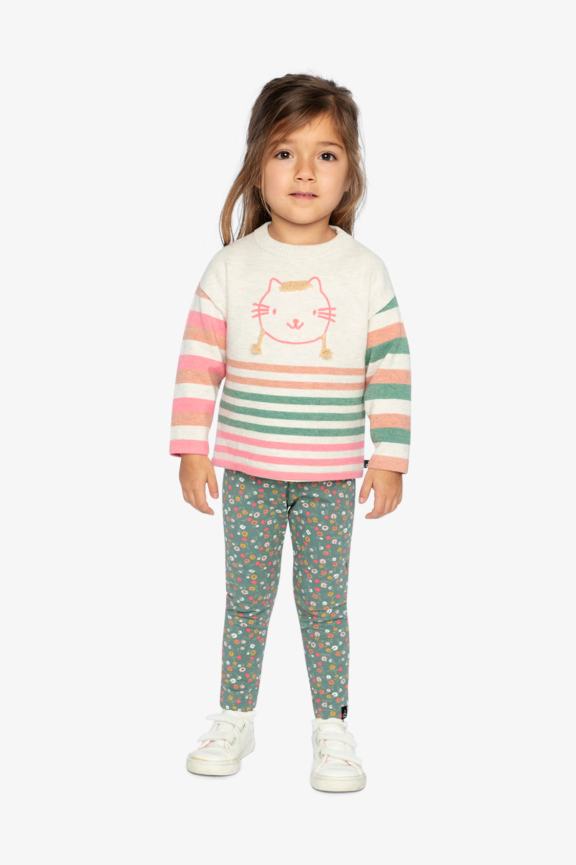Deux par Girls Floral Print Organic Cotton Leggings