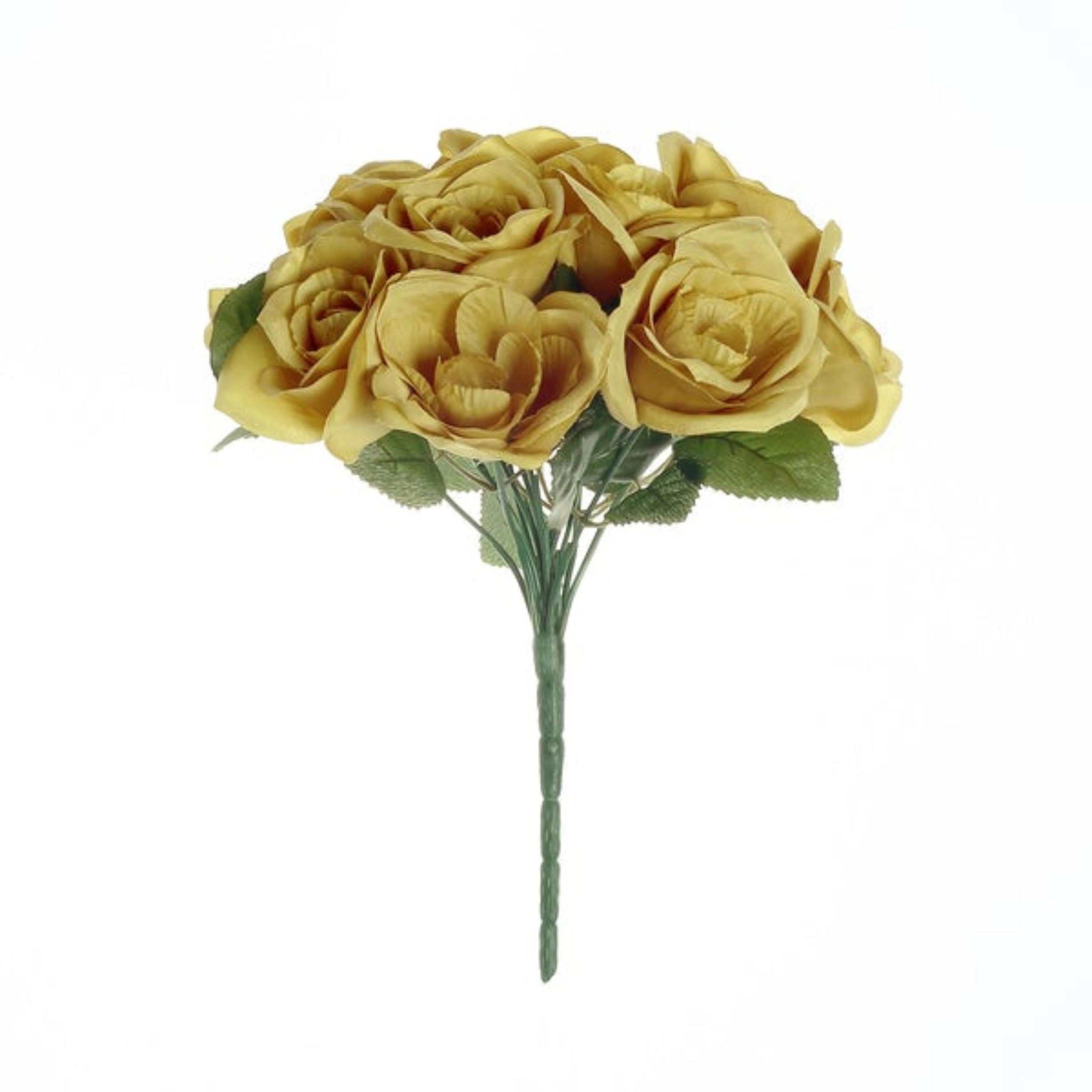 Home Collection 12-Inch Artificial Velvet Rose Flower Bouquet with 14 Roses