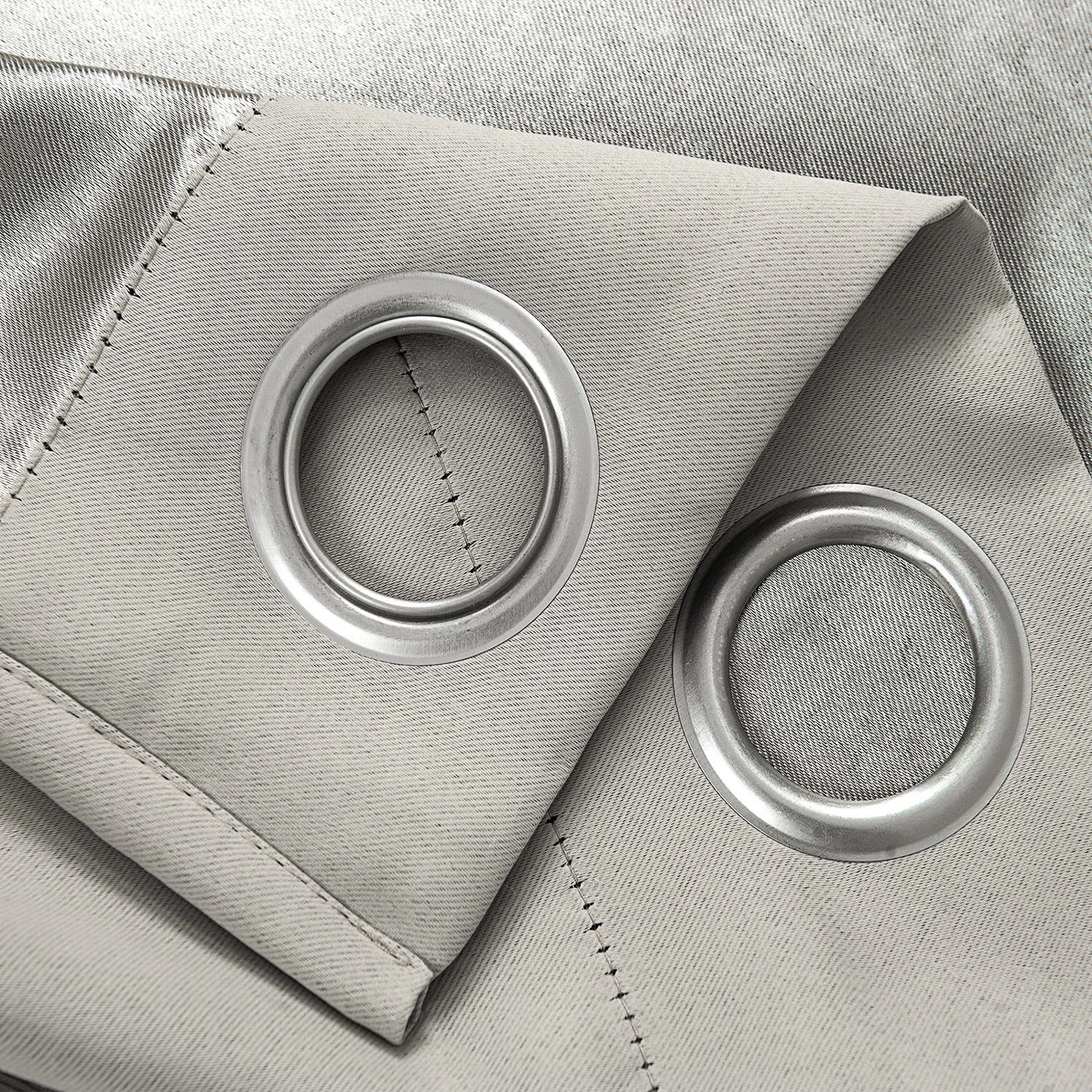 RT Designers Collection Anchorage Blackout Grommet Curtain Panel 54" x 84" Silver