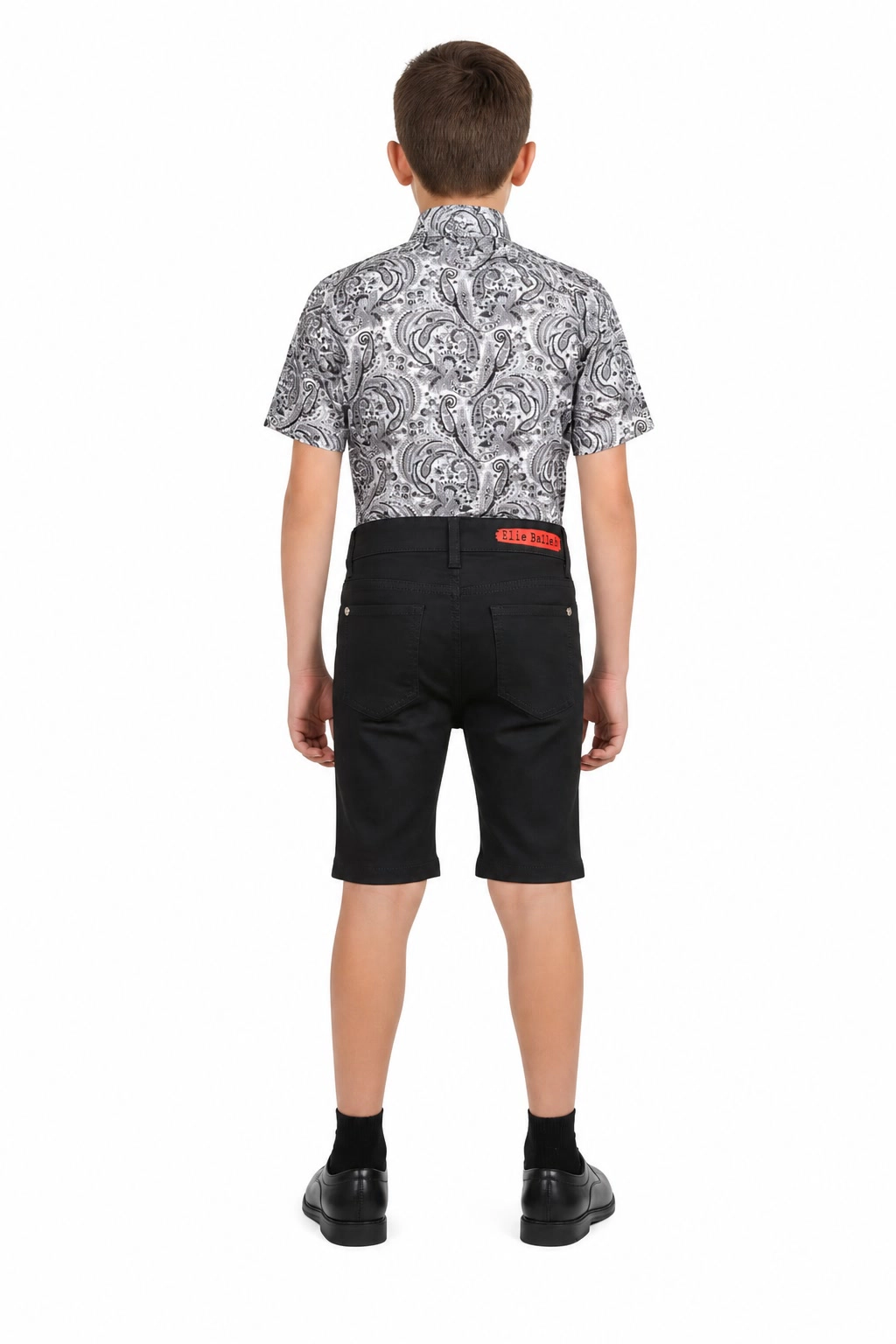 Elie Balleh Boys Slim Fit Paisley Shirt