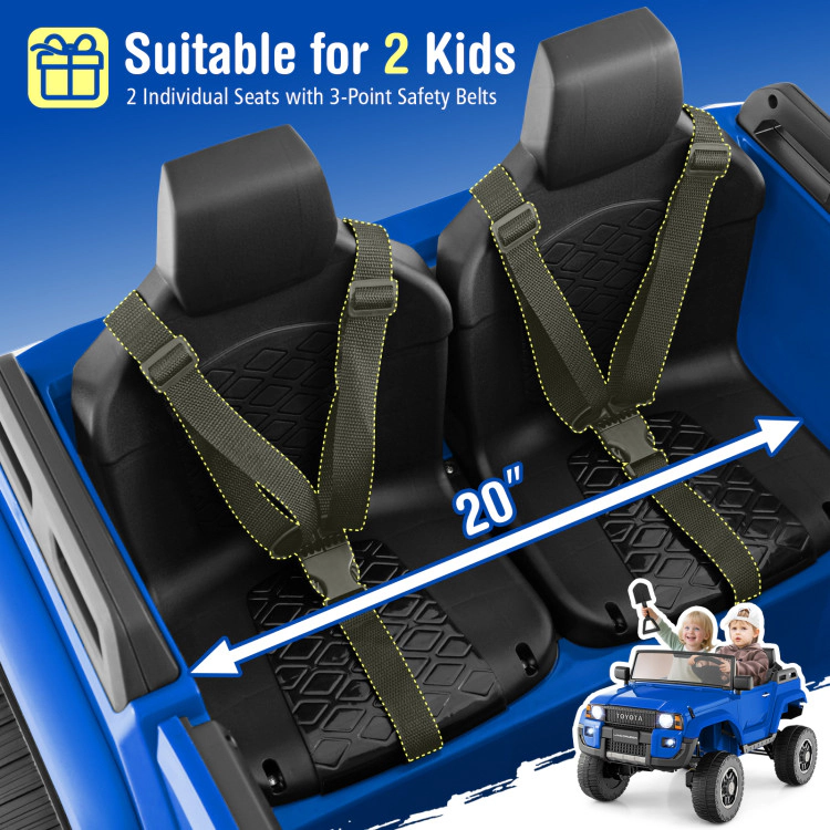 Hivvago 24V 2 Seater Ride on Car 4WD/2WD Switchable for Kids with Remote Ages 3+