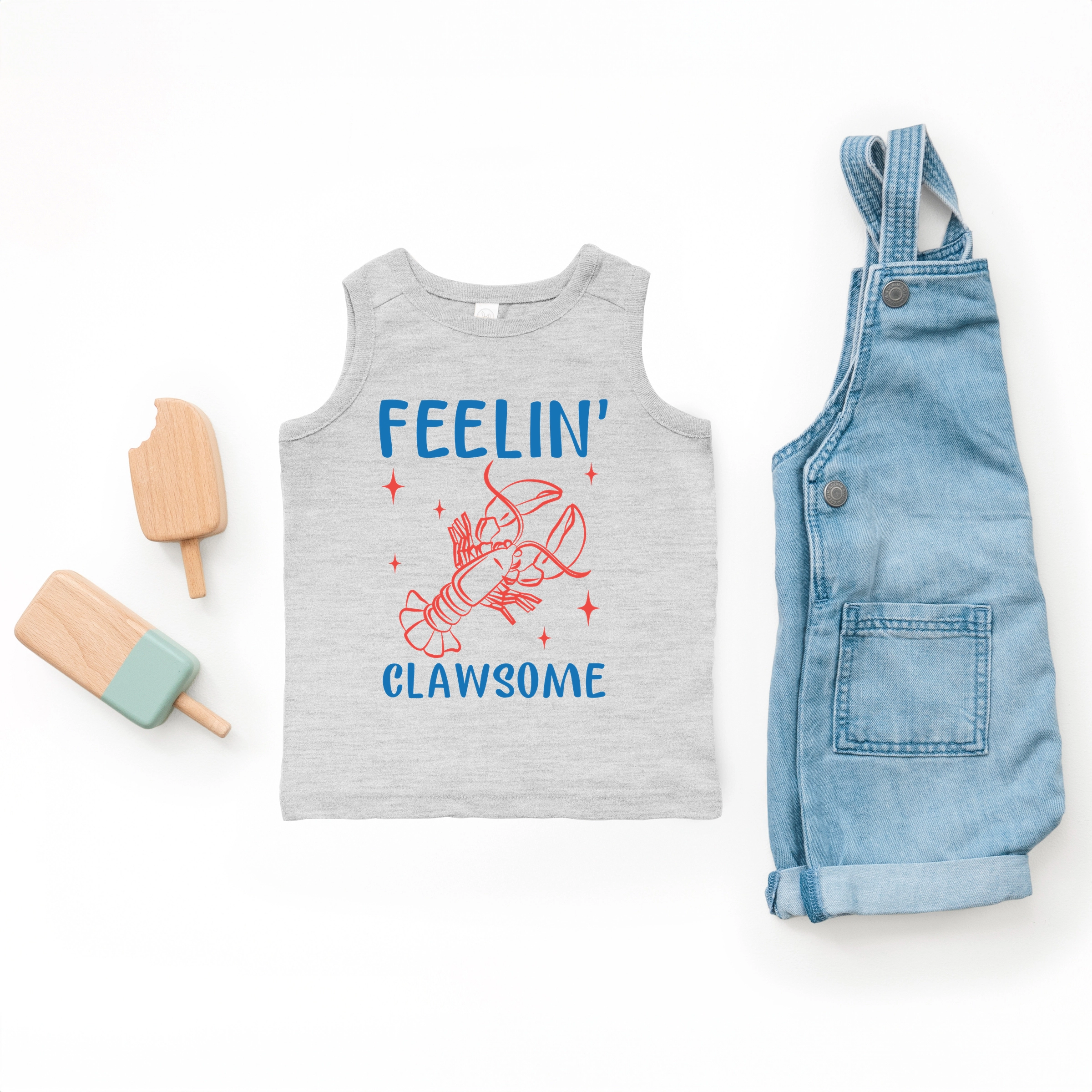 The Juniper Shop - Feelin' Clawsome Lobster Toddler Graphic Tank