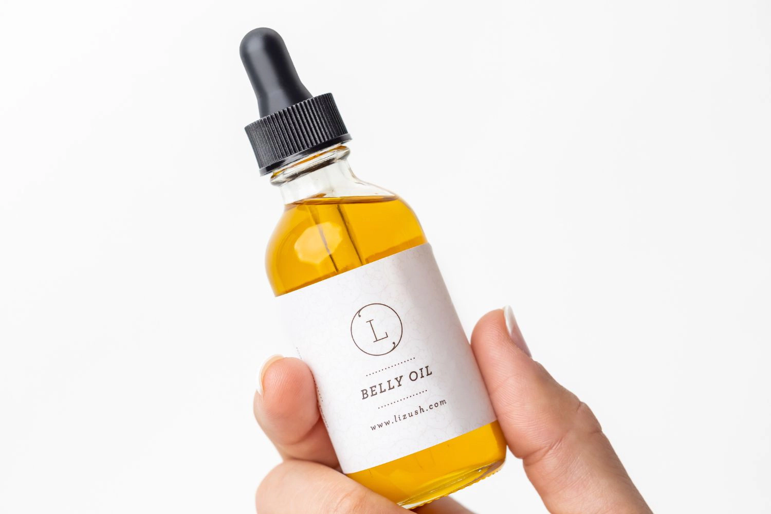 Lizush Soap Belly Oil - Natural Pregnancy Stretch Mark Oil, 2 oz