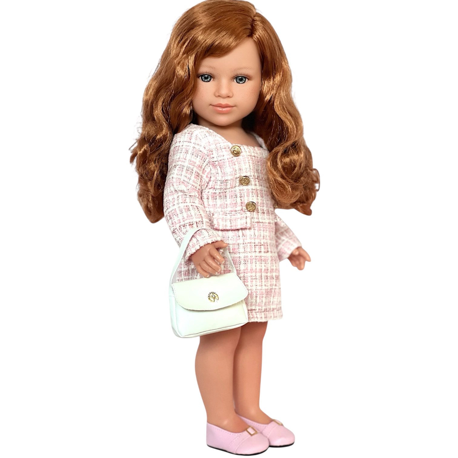 MBD® 18 Inch Doll Clothes- Tweed Dress with Shoes and Purse fits 18 Inch Kennedy and Friends Dolls