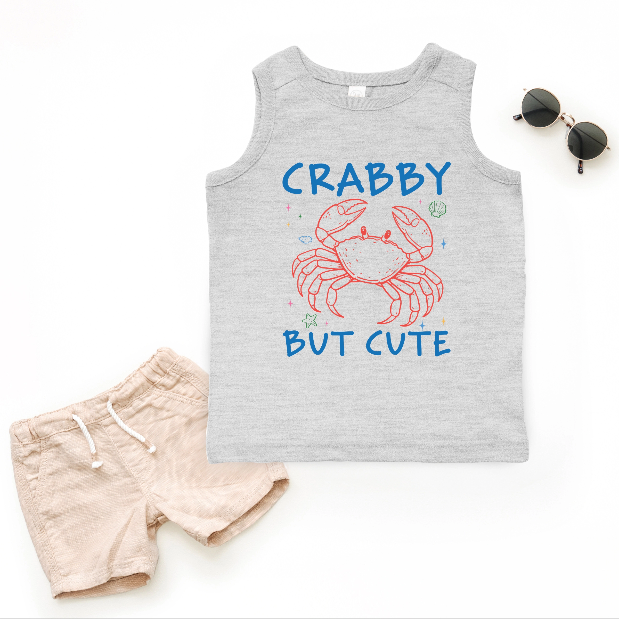 The Juniper Shop - Crabby But Cute Toddler Graphic Tank