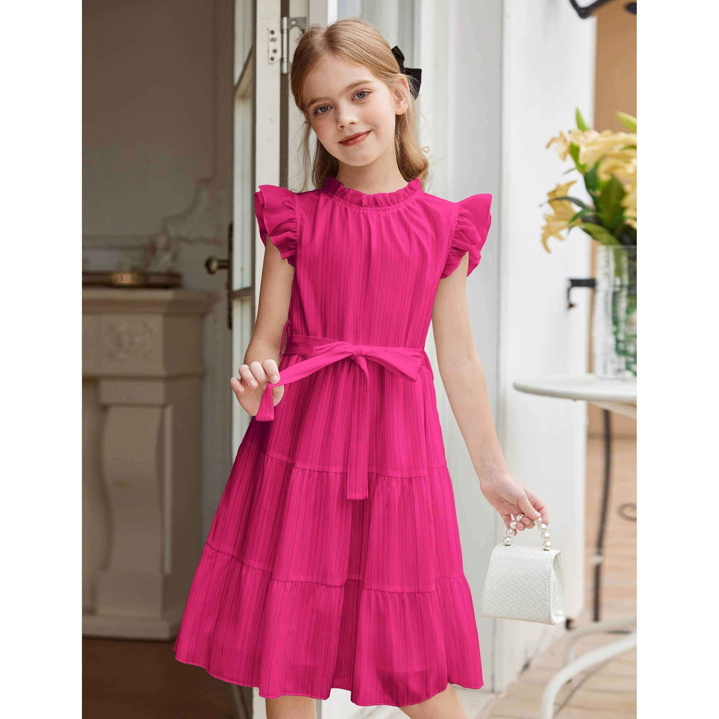 Arshiner Girls Special Occasion Dresses Summer Formal Funeral Elegant Dress
