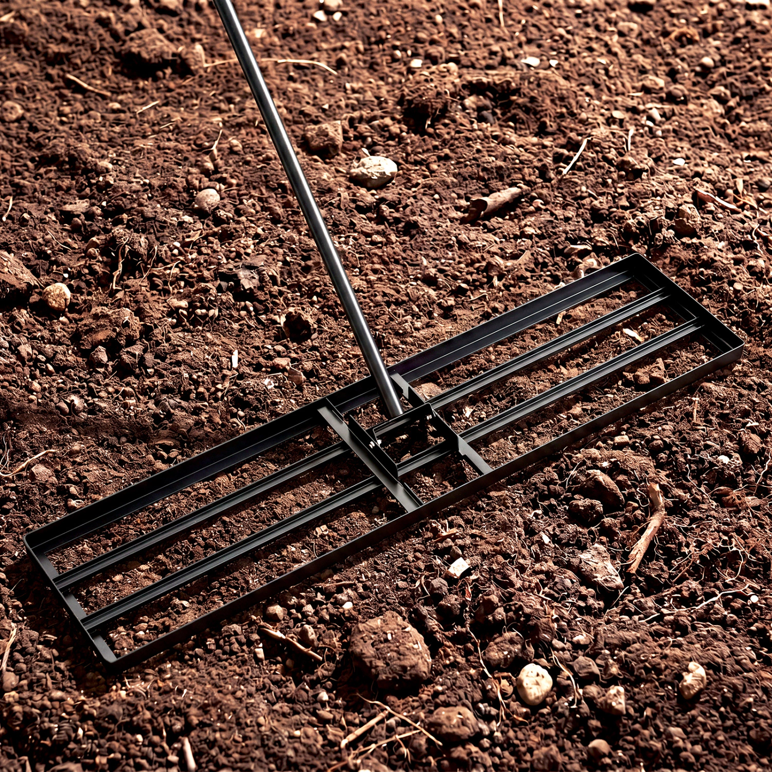 LJG x 10 Inch Lawn Leveling Rake with Ergonomic Handle
