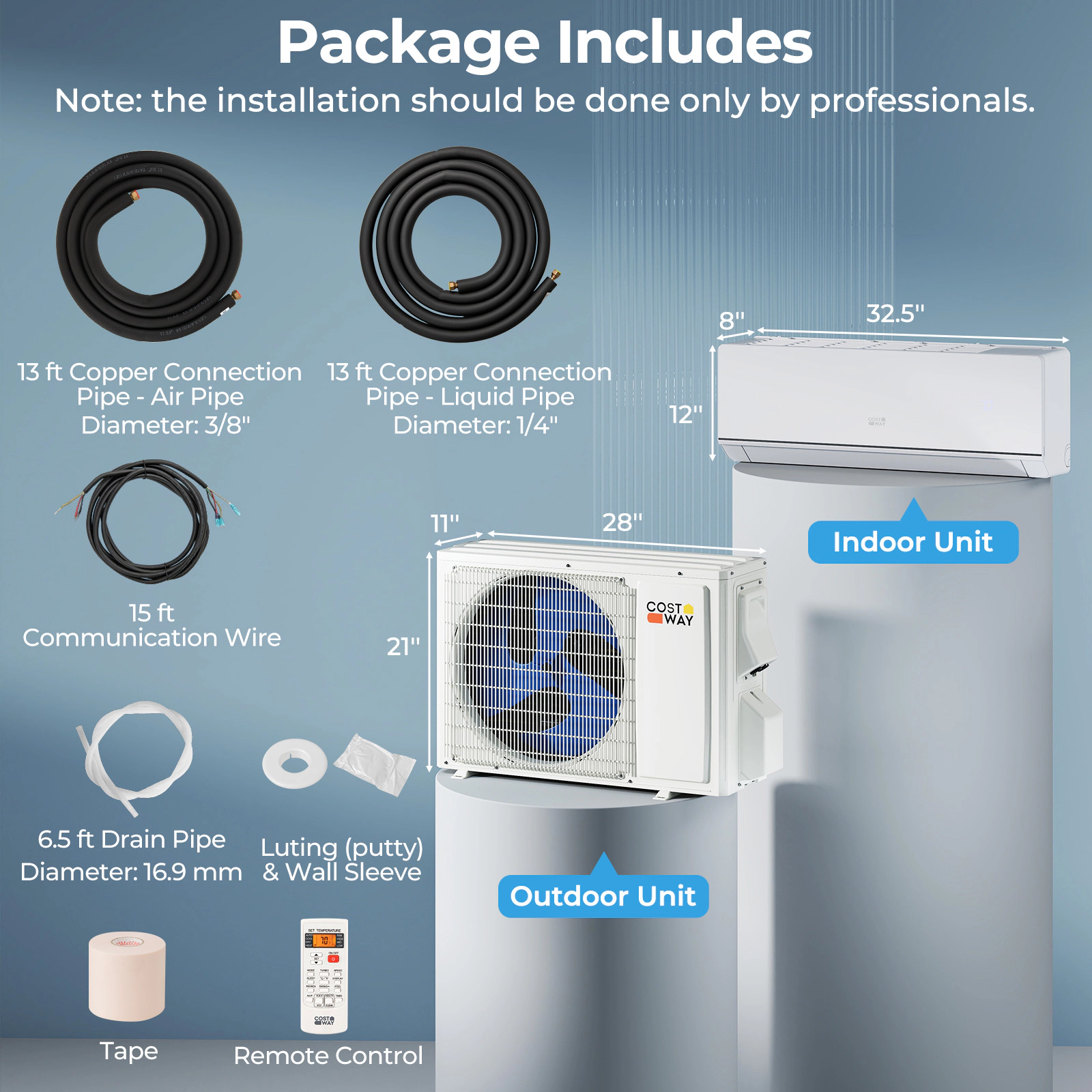 LJG SEERXtreme Series ENERGY STAR Certified 12000 BTU 24 SEER2 208-230V Mini Split Heat Pump Heating at -13°F