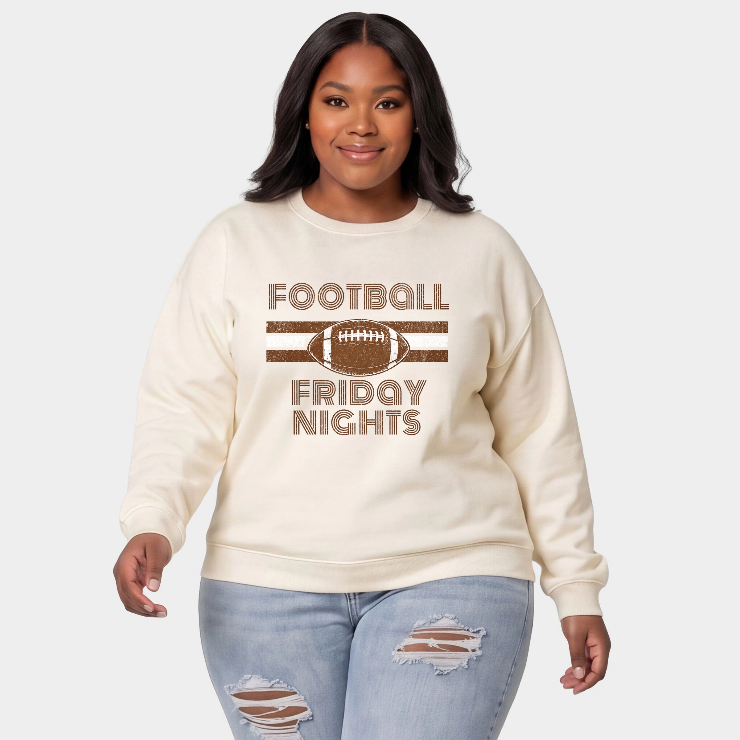 Simply Sage Market - Women's Plus Sized Graphic Sweatshirt Football Friday Nights