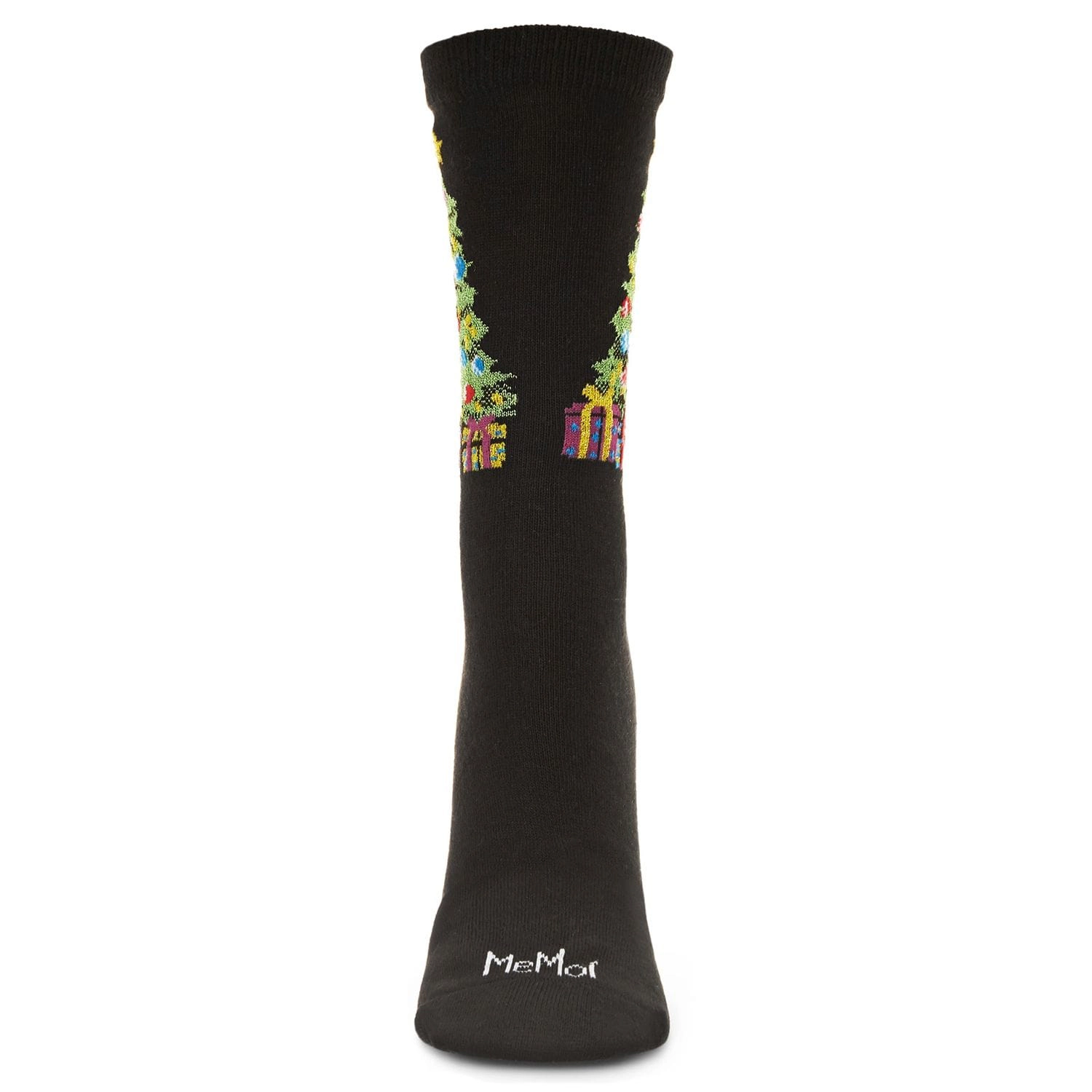 MeMoi Women's Christmas Tree & Presents Holiday Crew Socks