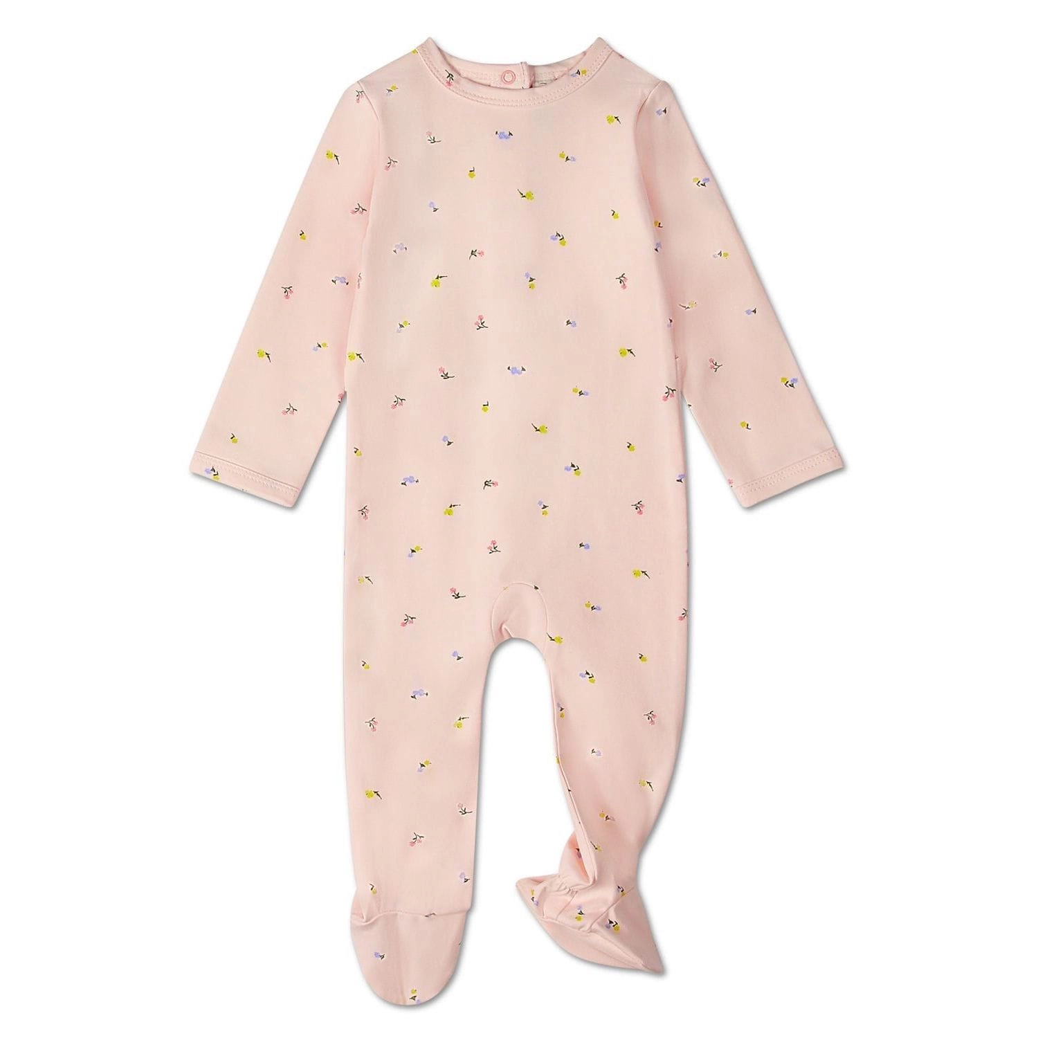 MeMoi 3 Piece Baby Girls "Blossoming Florals" Cotton Rich Footie Set