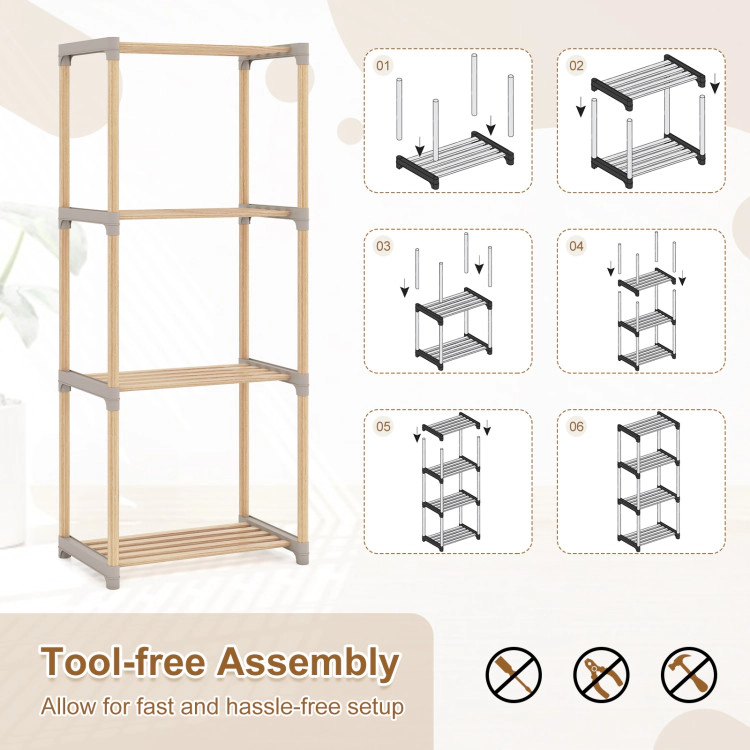 Hivvago Multi-Purpose Bookshelf with Open Storage Shelves