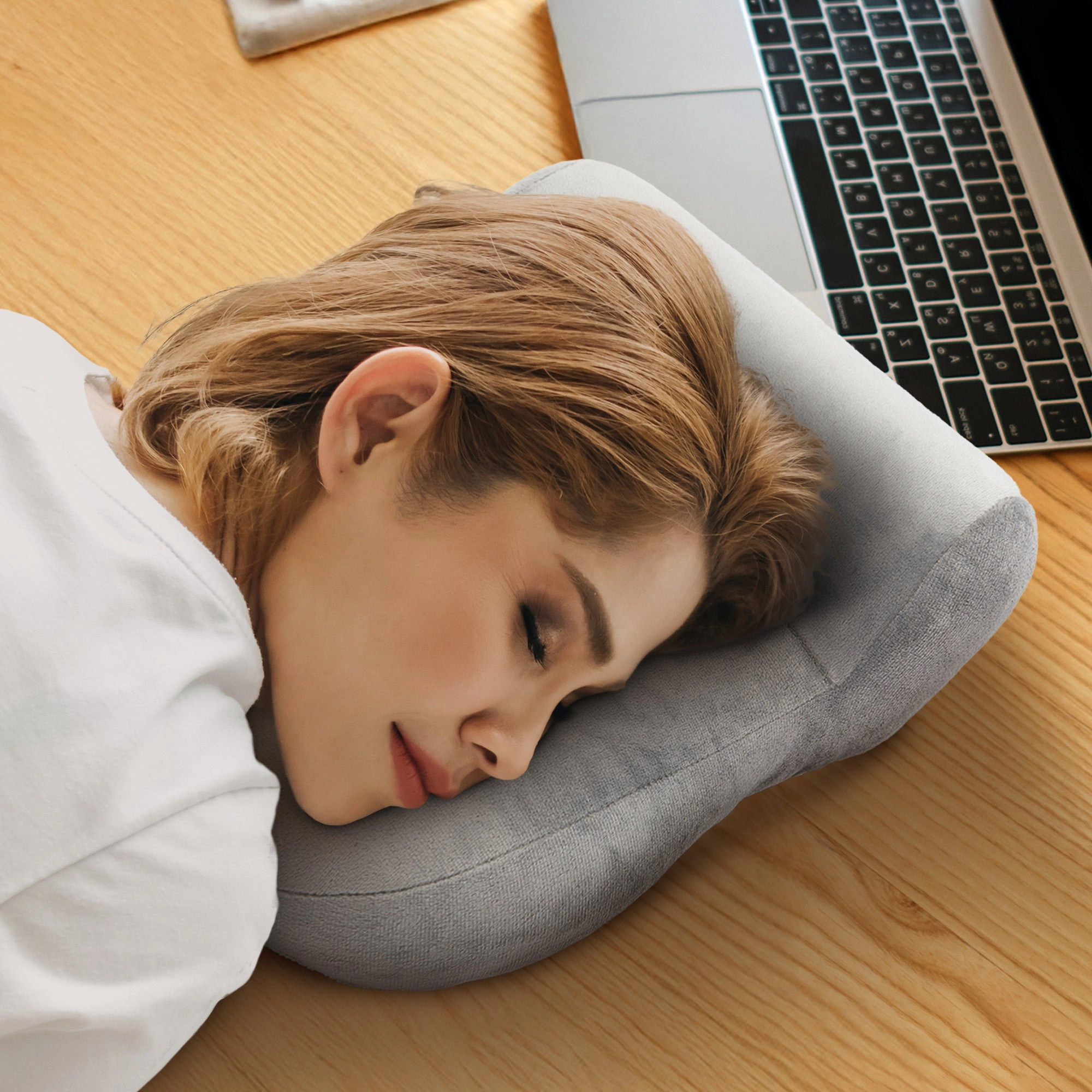 Cheer Collection Ear Piercing Desk and Napping Pillow, Face Down Rest Pillow