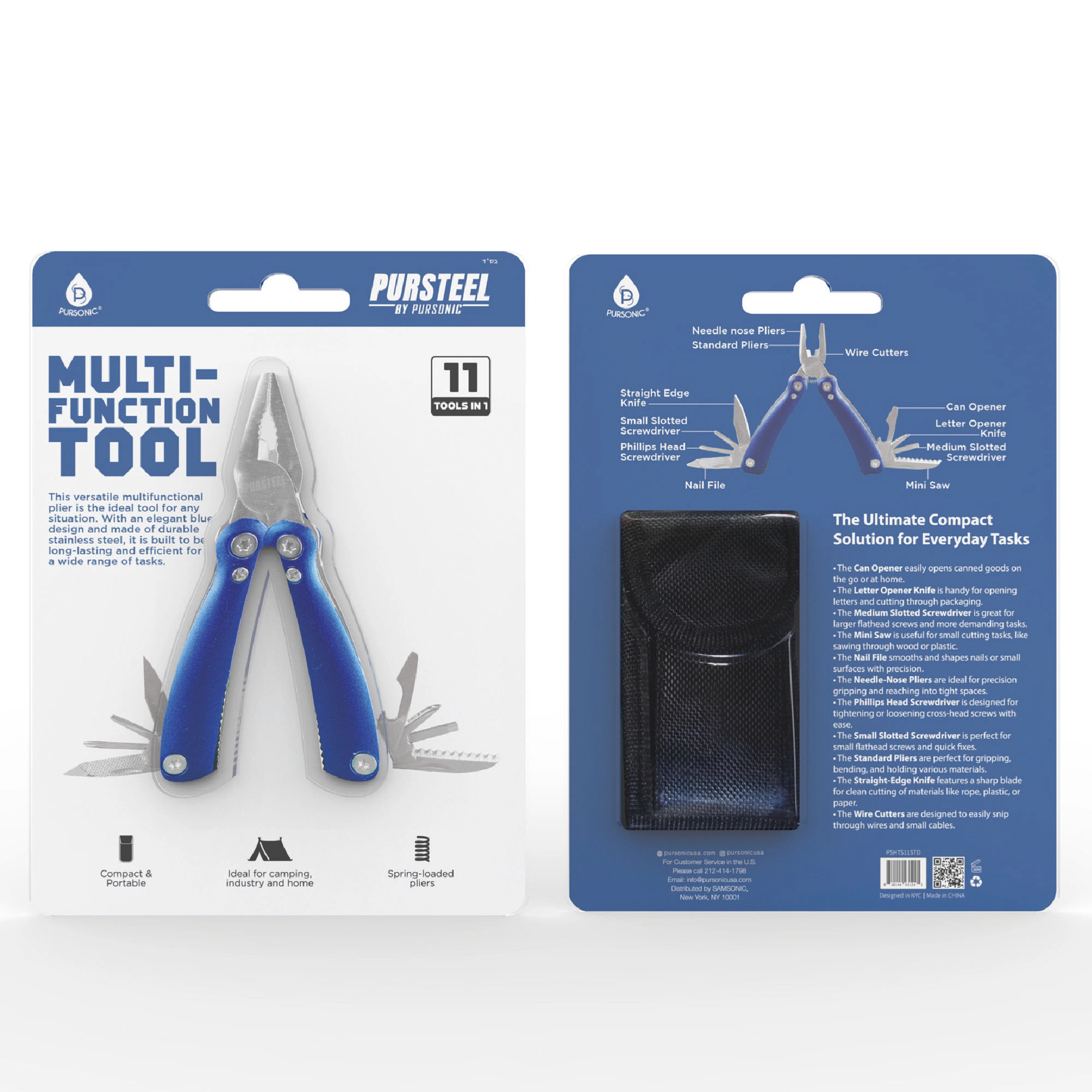 Pursonic Unisex  11-in-1 Multifunction Tool – Your Compact, All-in-One Solution for Everyday Tasks