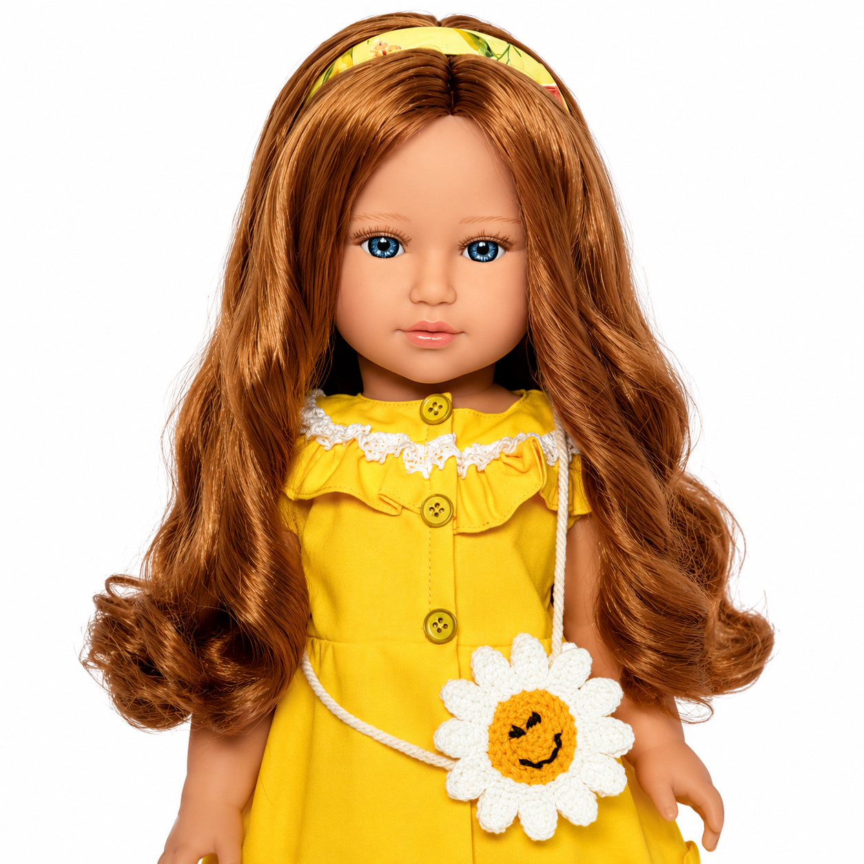 Kennedy and Friends Freya: The Enchanting 18-Inch Doll with Fiery Red Hair and Mesmerizing Blue Eyes
