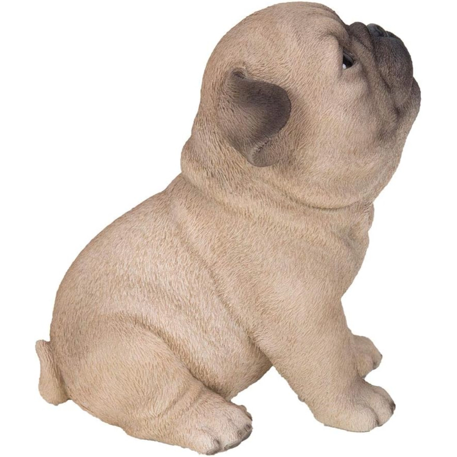 Pacific Giftware Realistic Animal Sitting Pug Puppy Collectible Home Decor Figurine 5.7 Inch Brown