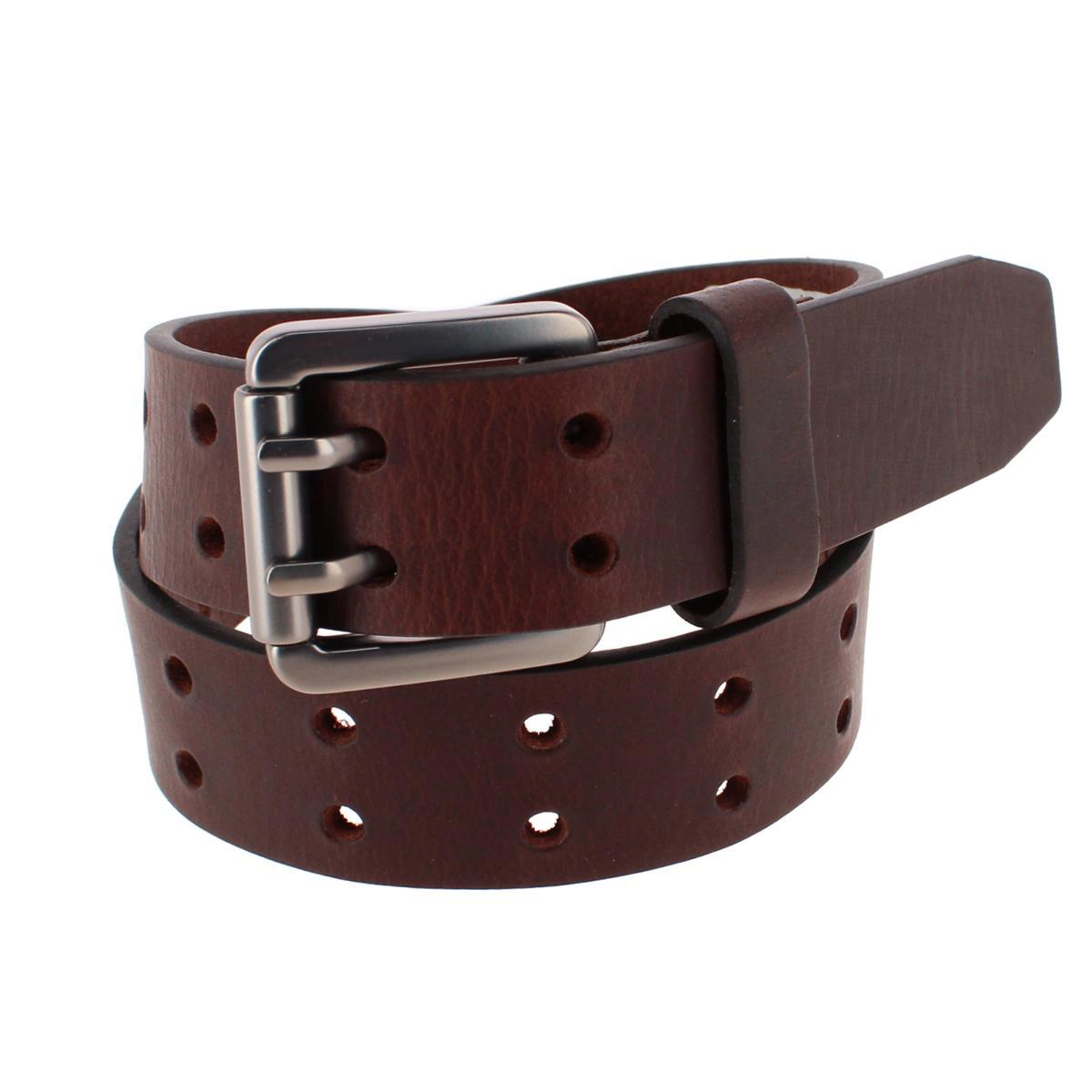 Wrangler Boy's Milled Buffalo Leather Double Hole Roller Buckle Belt