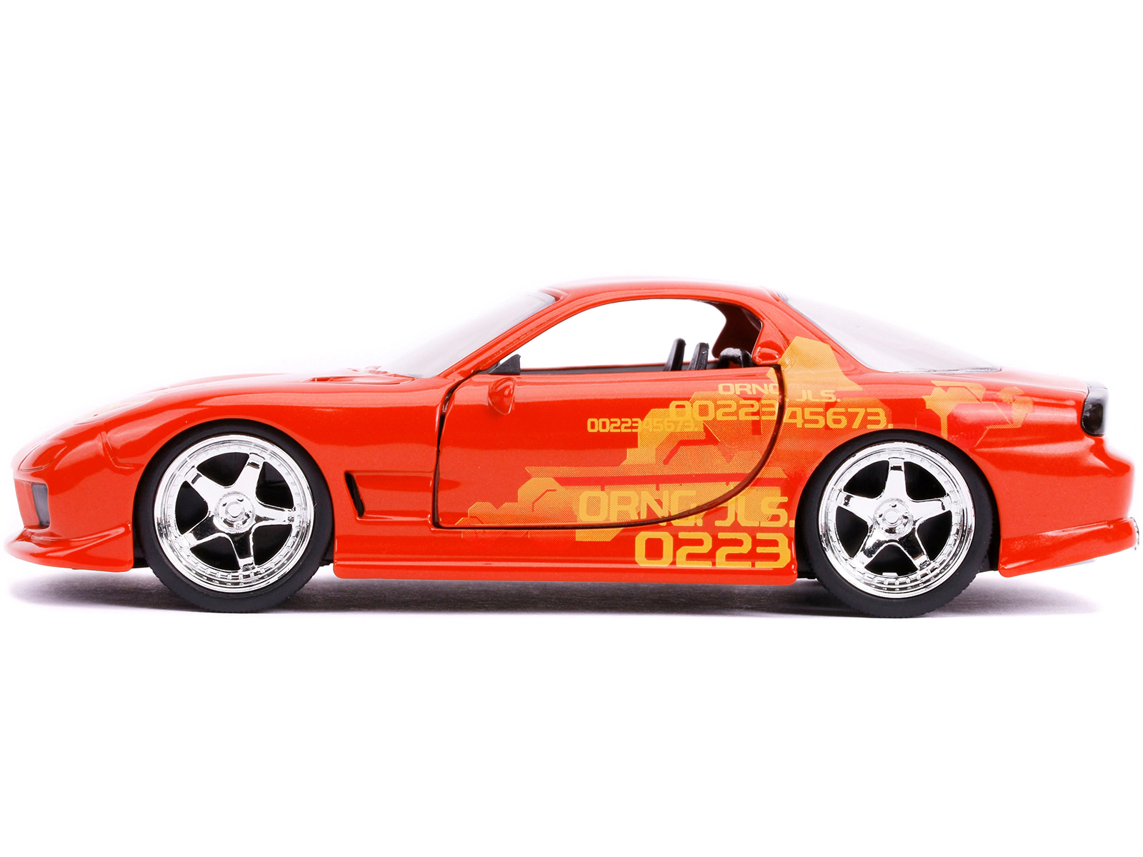 Jada Orange Julius' Mazda RX-7 Orange Metallic with Graphics "Fast & Furious" Series 1/32 Diecast Model Car by Jada