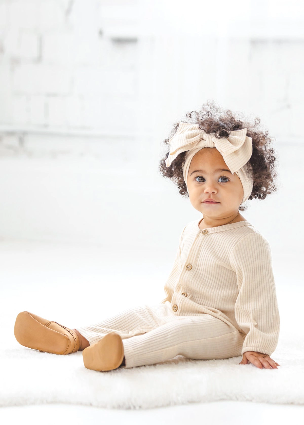 Mabel and Honey Starry Night Rib Knit Romper