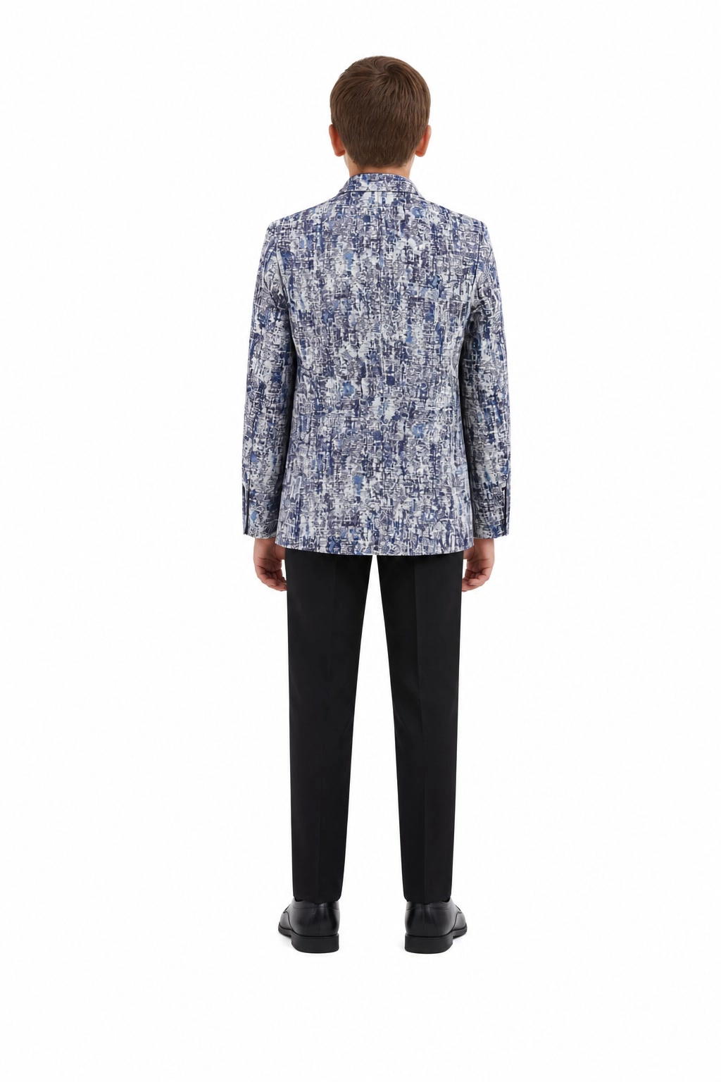 Elie Balleh Boys Slim Fit Paint Splash Blazer