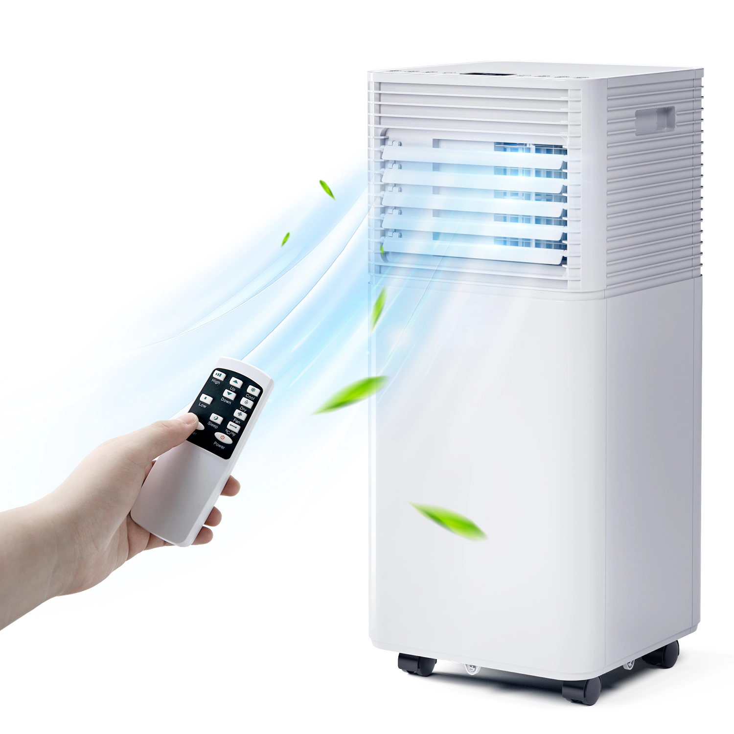 SUGIFT White 10000-BTU 350-sq ft 3-in-1 Portable Air Conditioner with 50-Pint Dehumidifier and Timer