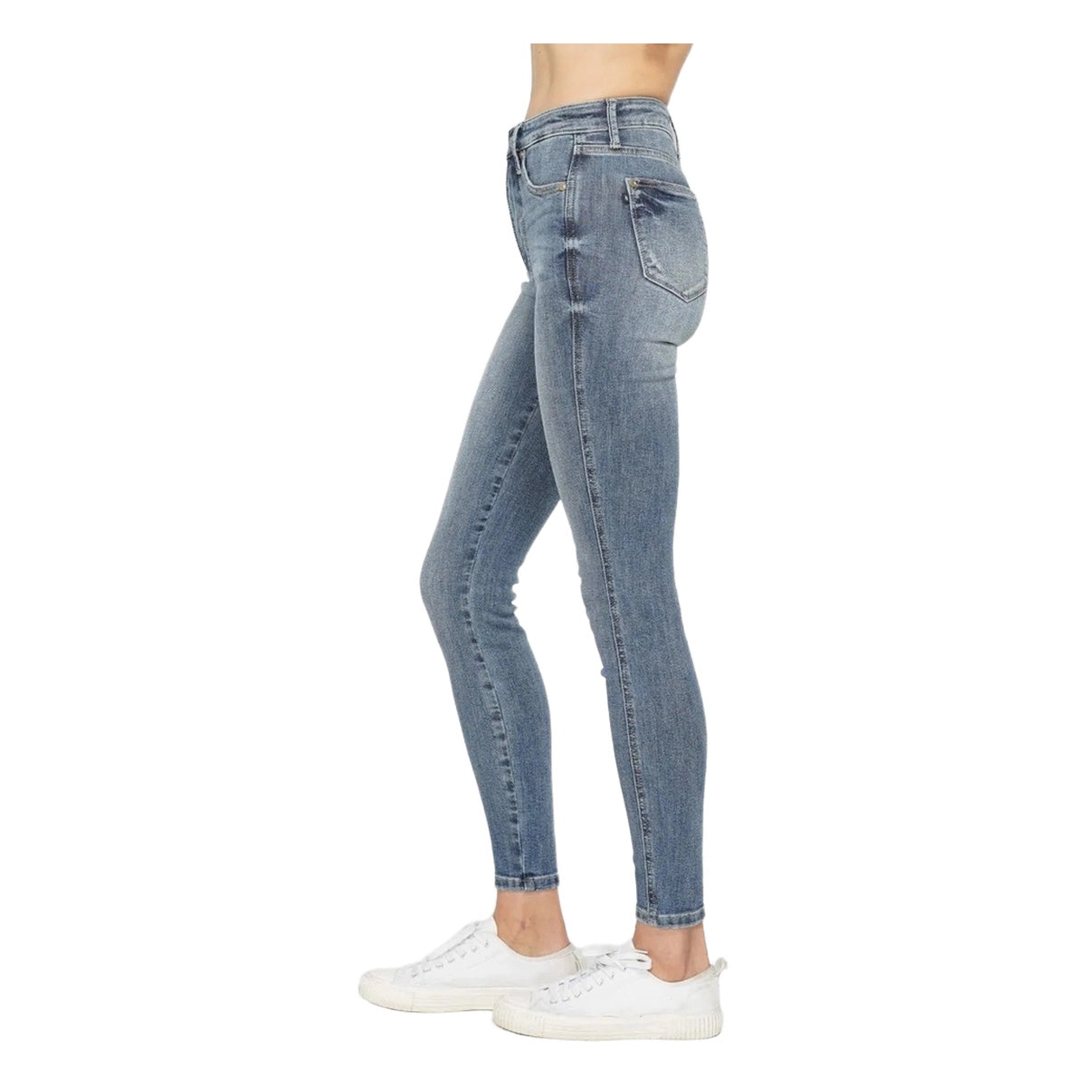 Judy Blue Full Tummy Control Contrast Wash Skinny Jeans