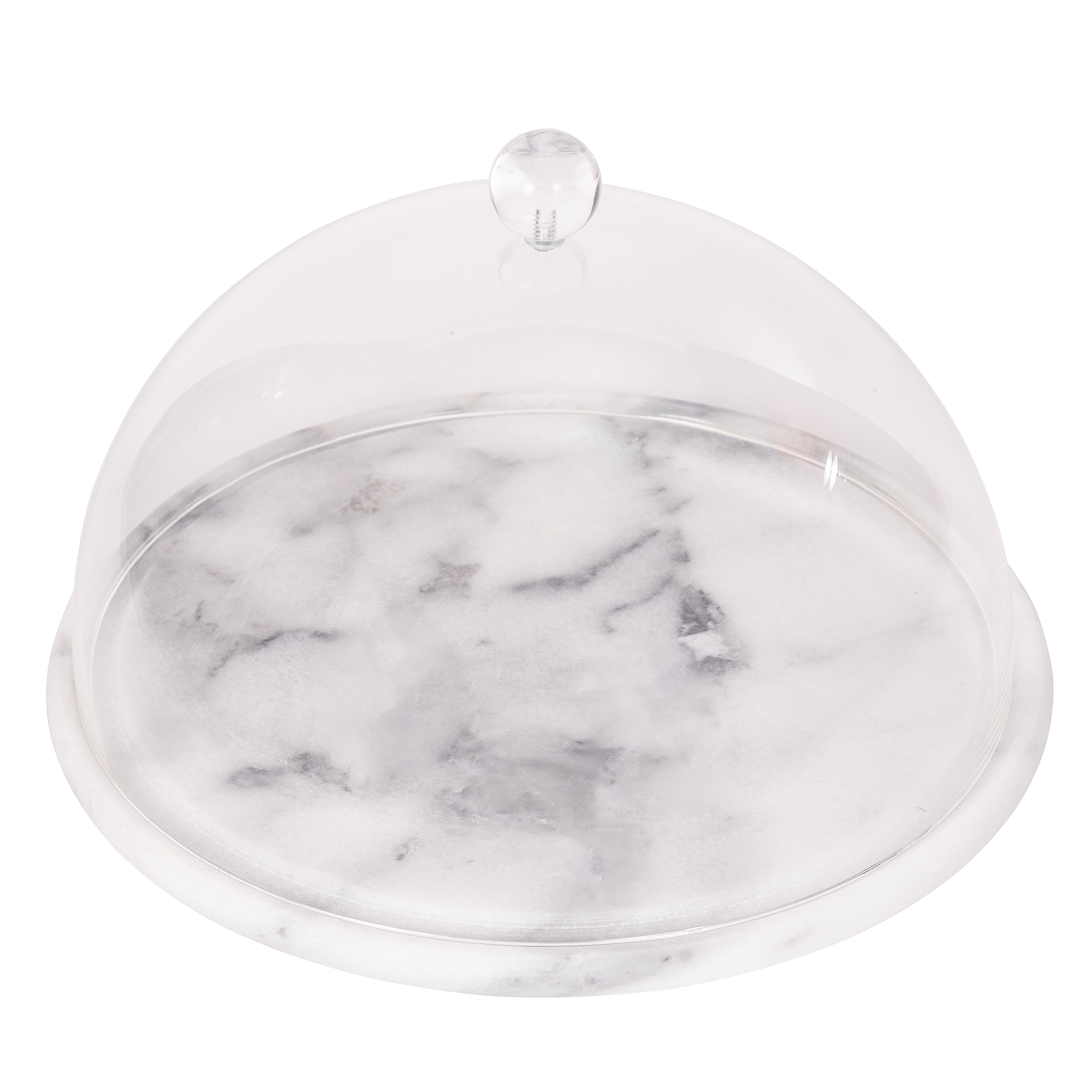 Saboga Home™ Marble Plate with Acrylic Dome