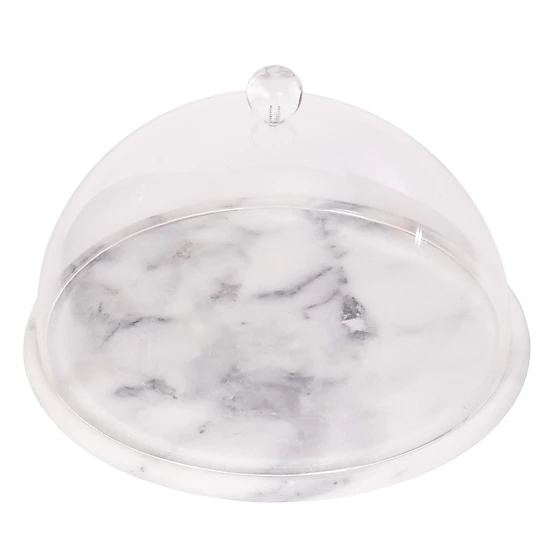 Saboga Home™ Marble Plate with Acrylic Dome