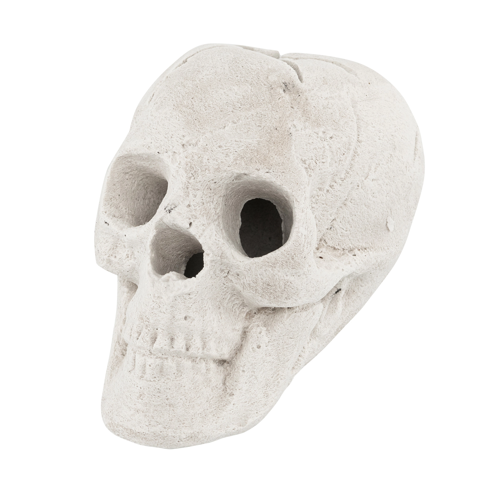 SUGIFT Heat-Resistant Ceramic Fiber Hollow Center Halloween Fire Pit Skull 8.5-in x 6-in x 6-in 1.5-lb Beige