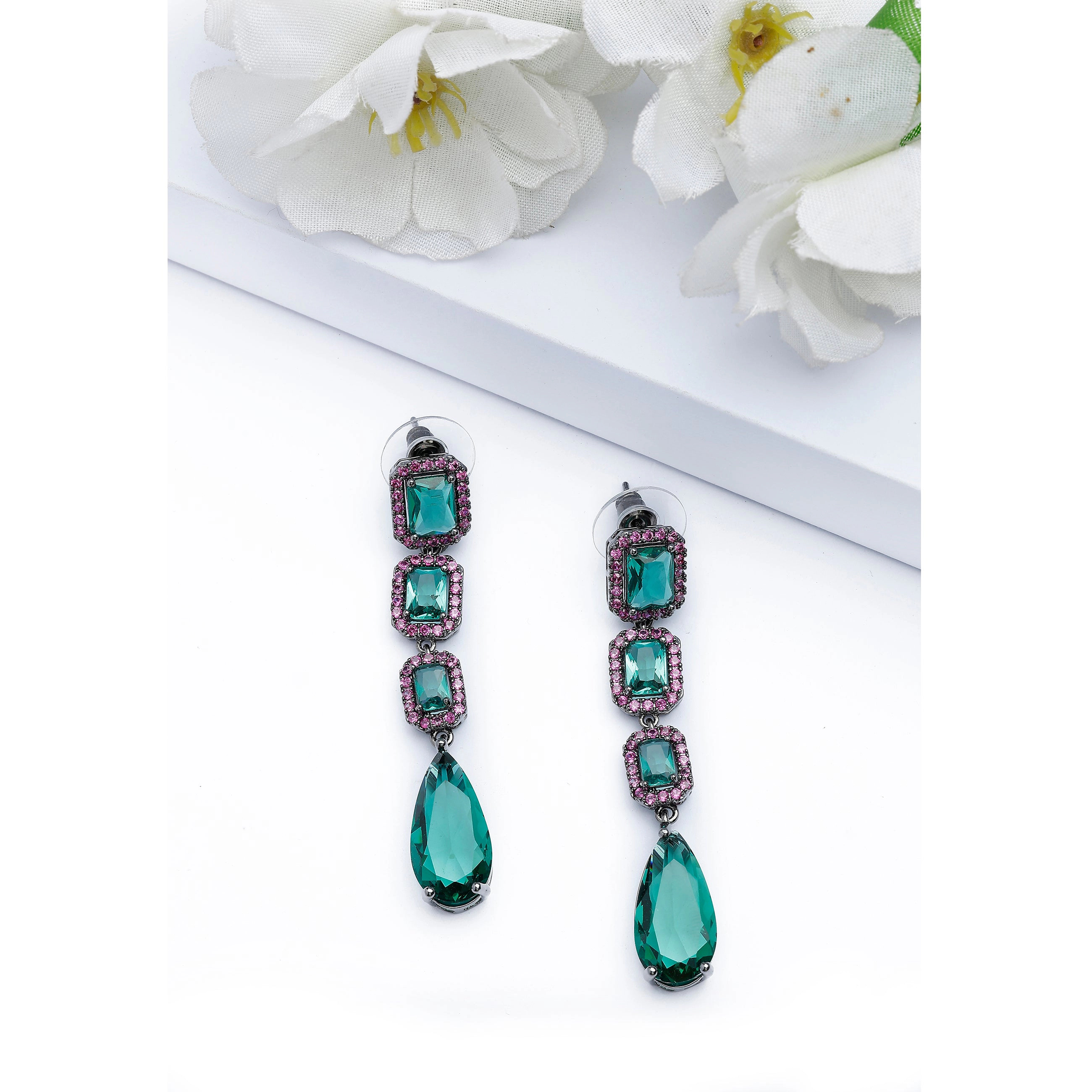 AGP PARIS Womens Geometric Drop Earrings