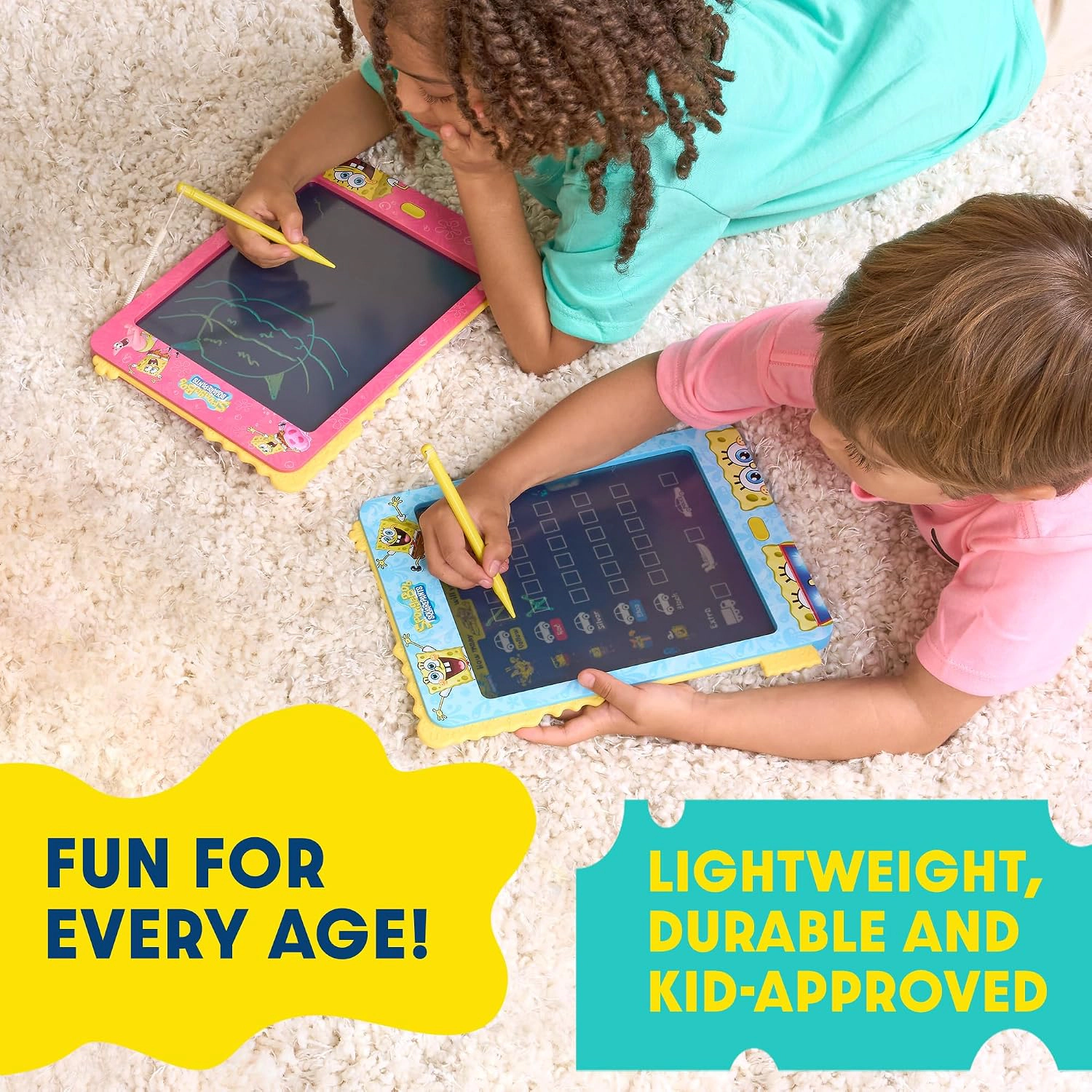 SpongeBob SquarePants Kids LCD Doodle & Drawing Tablet - Lagoon Blue