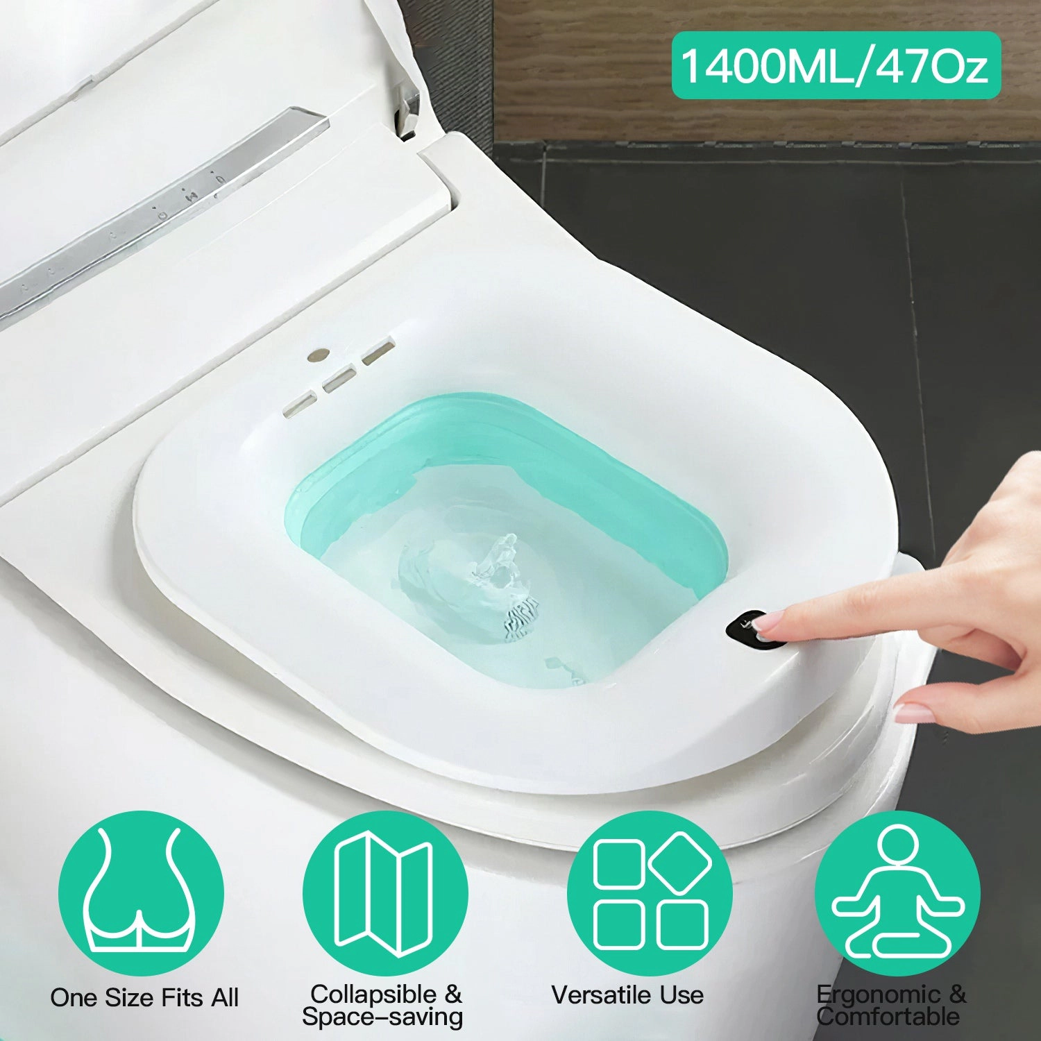 GBruno Foldable Sitz Bath Basin With Spray