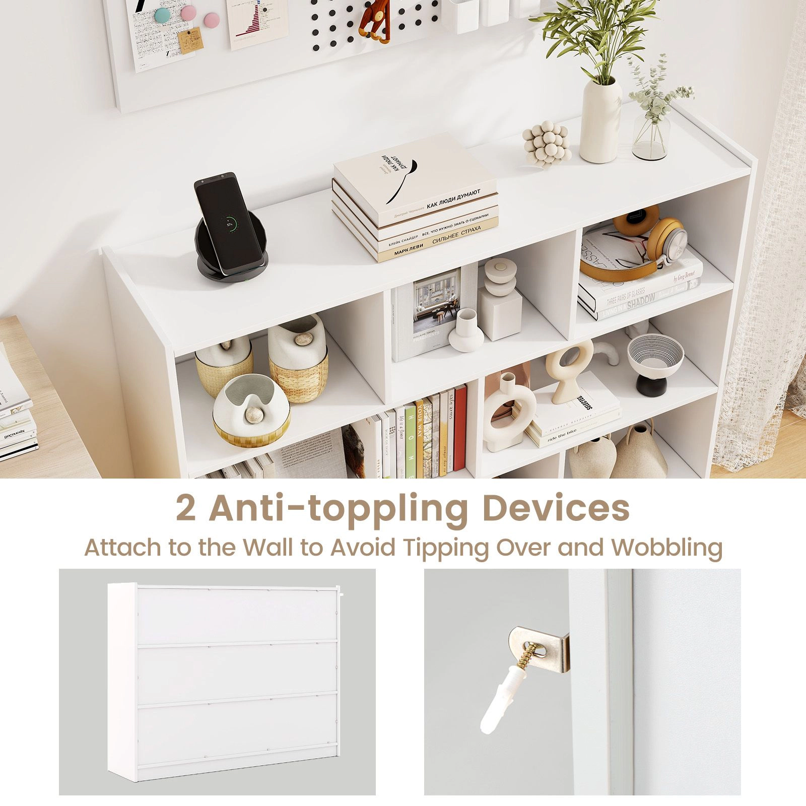 SlickBlue 3-Tier Cube Bookcase Display Storage Shelf
