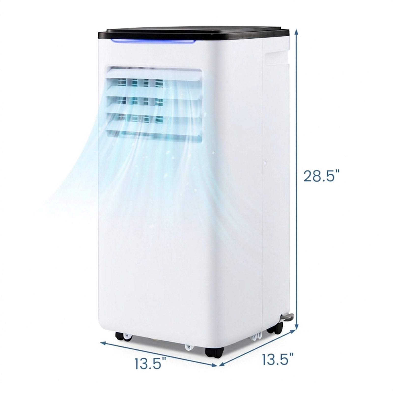 SUGIFT White 8000-BTU 3-in-1 Portable Air Conditioner with Fan and Dehumidifier 13.5-in W 13.5-in D 28.5-in H