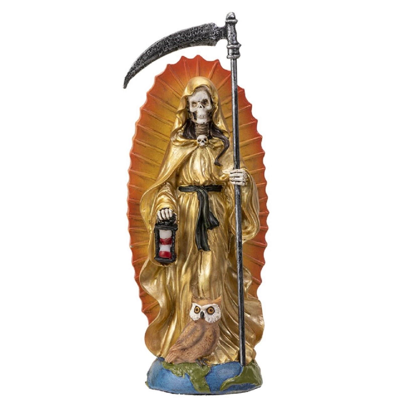 Pacific Giftware Santa Muerte Gold Gown Figurine Death 7 Inch